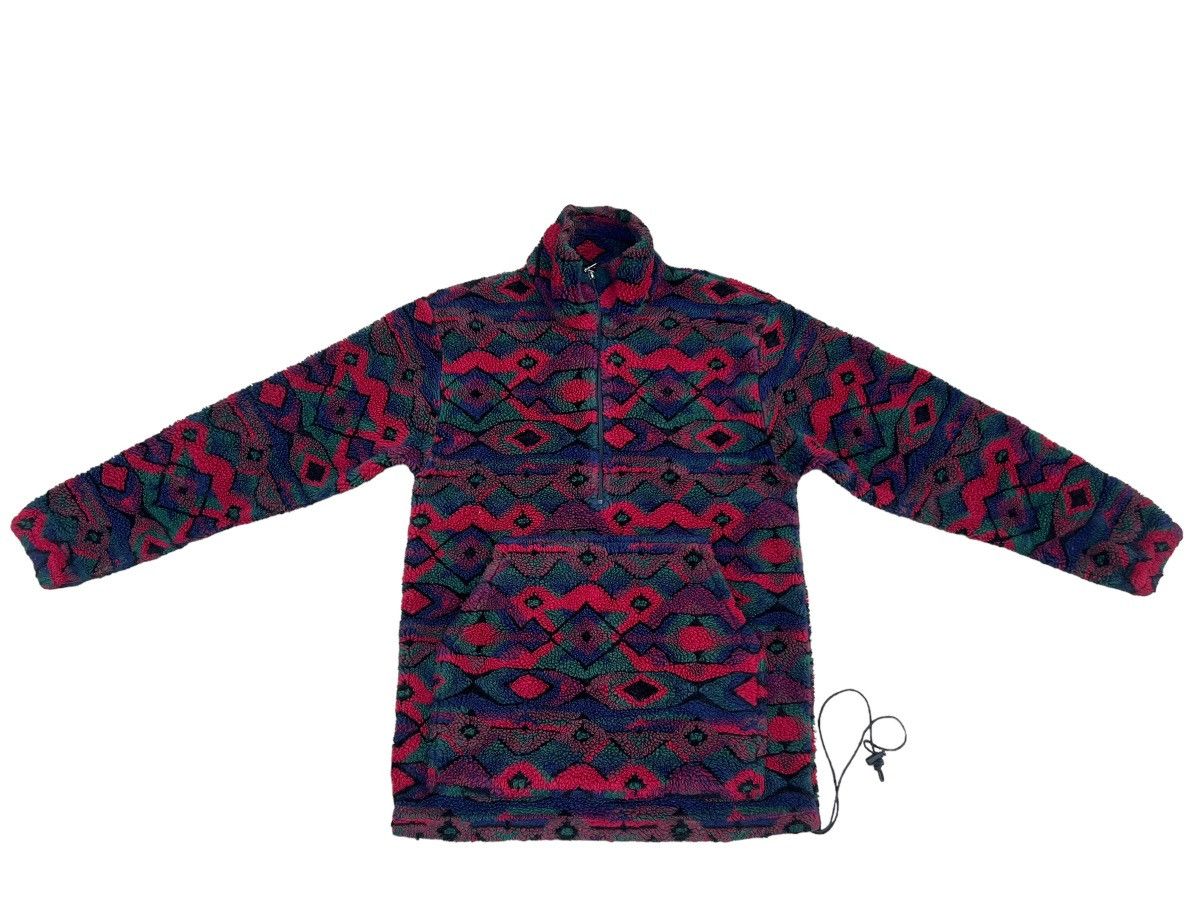 Woolrich Woolen Mills Vintage 90s WOOLRICH Usa Tribal Pullover Bulky Fleece Jacket Size US S / EU 44-46 / 1 - 1 Thumbnail