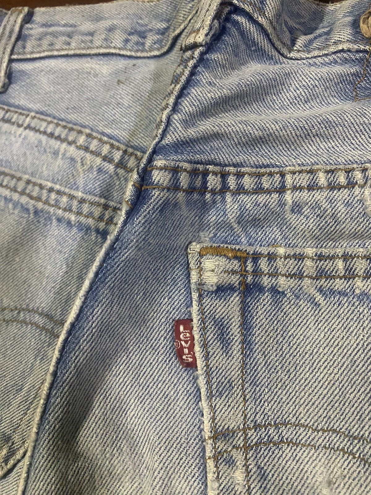 Levi's Vintage 80s Levis 501 Faded Blue Jeans distressed Size US 32 / EU 48 - 17 Thumbnail