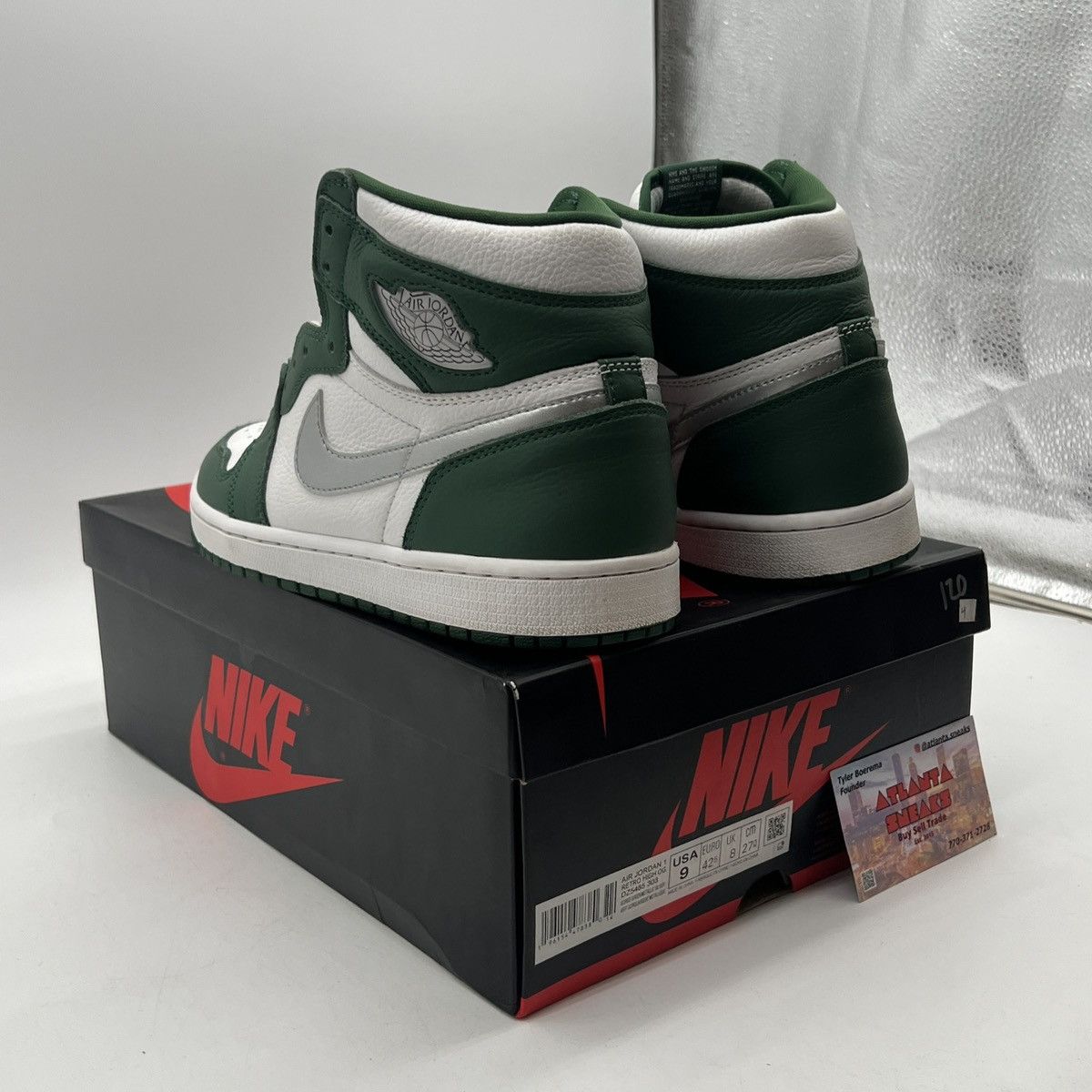 Nike Air Jordan 1 high gorge green Size US 9 / EU 42 - 4 Thumbnail