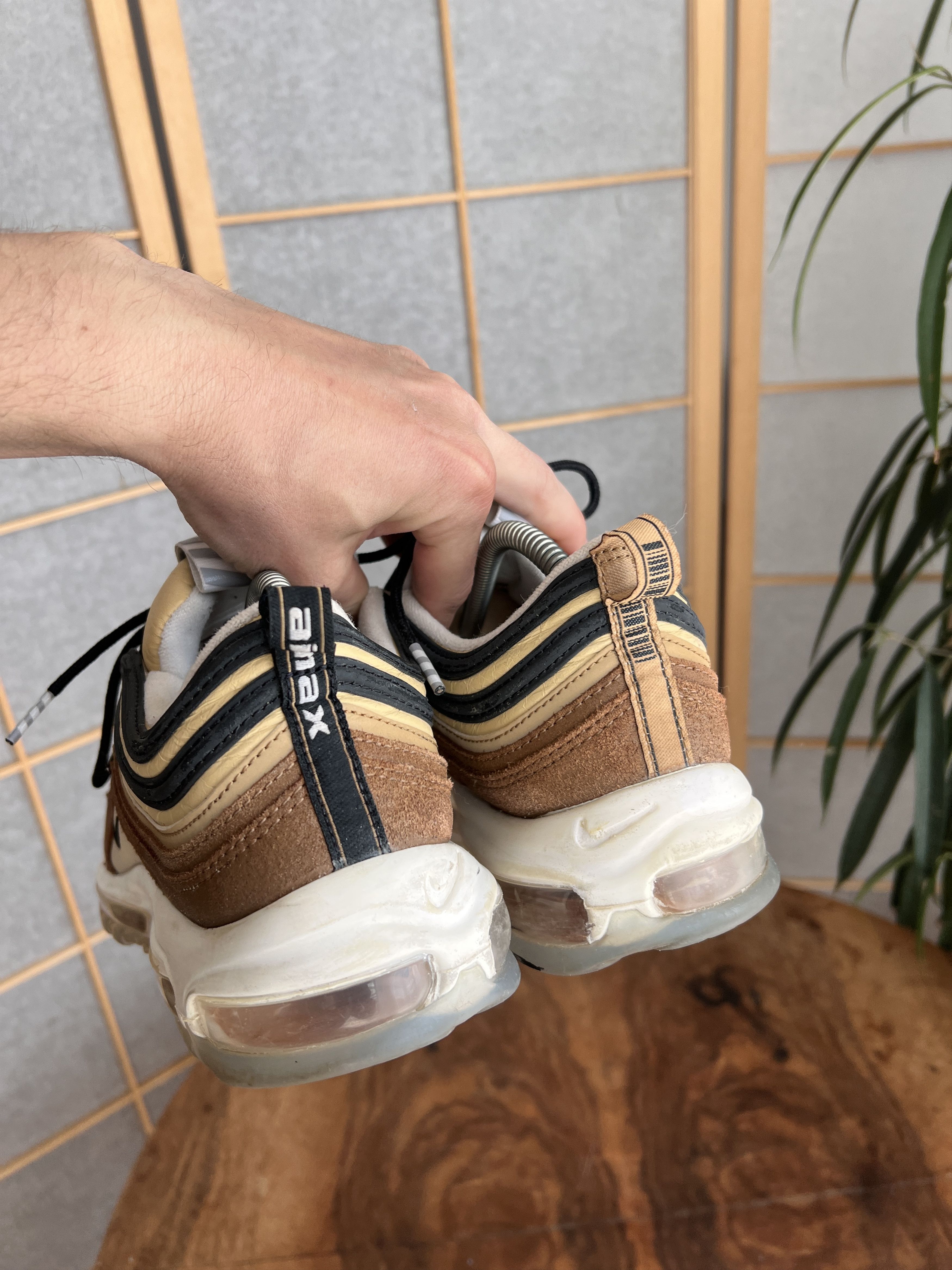 Nike Crazy! Nike Air Max 97 Barcode sneakers Elemental Gold shoes Size US 10.5 / EU 43-44 - 10 Thumbnail
