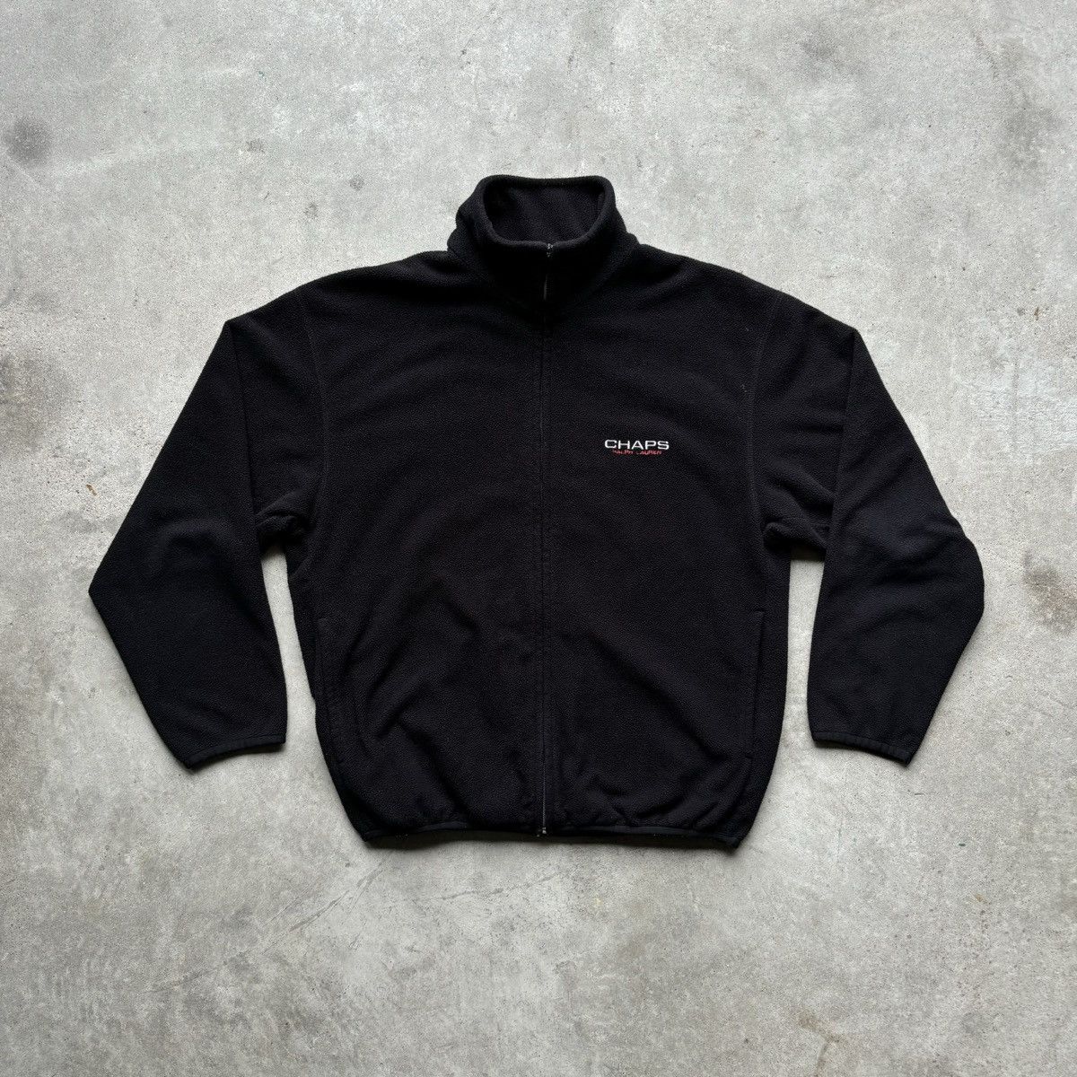 Chaps Ralph Lauren × Ralph Lauren × Vintage vintage 90s CHAPS RALPH LAUREN Fleece Spellout zip-up jacket Size US XL / EU 56 / 4 - 3 Thumbnail