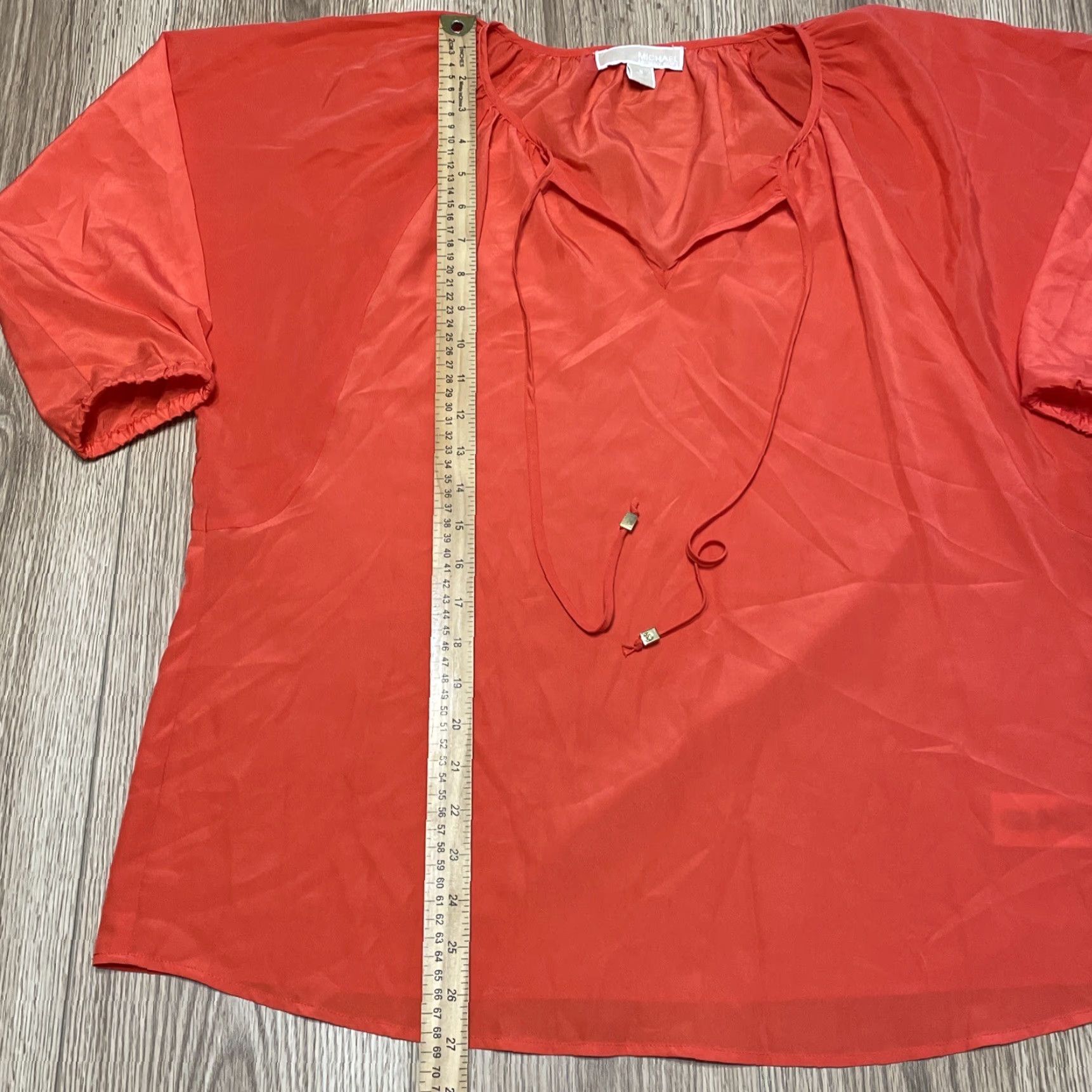 Michael Kors Michael Kors Women's Blouse 3/4 Sleeve Size Small Orange Casual Party Top Size S / US 4 / IT 40 - 5 Thumbnail