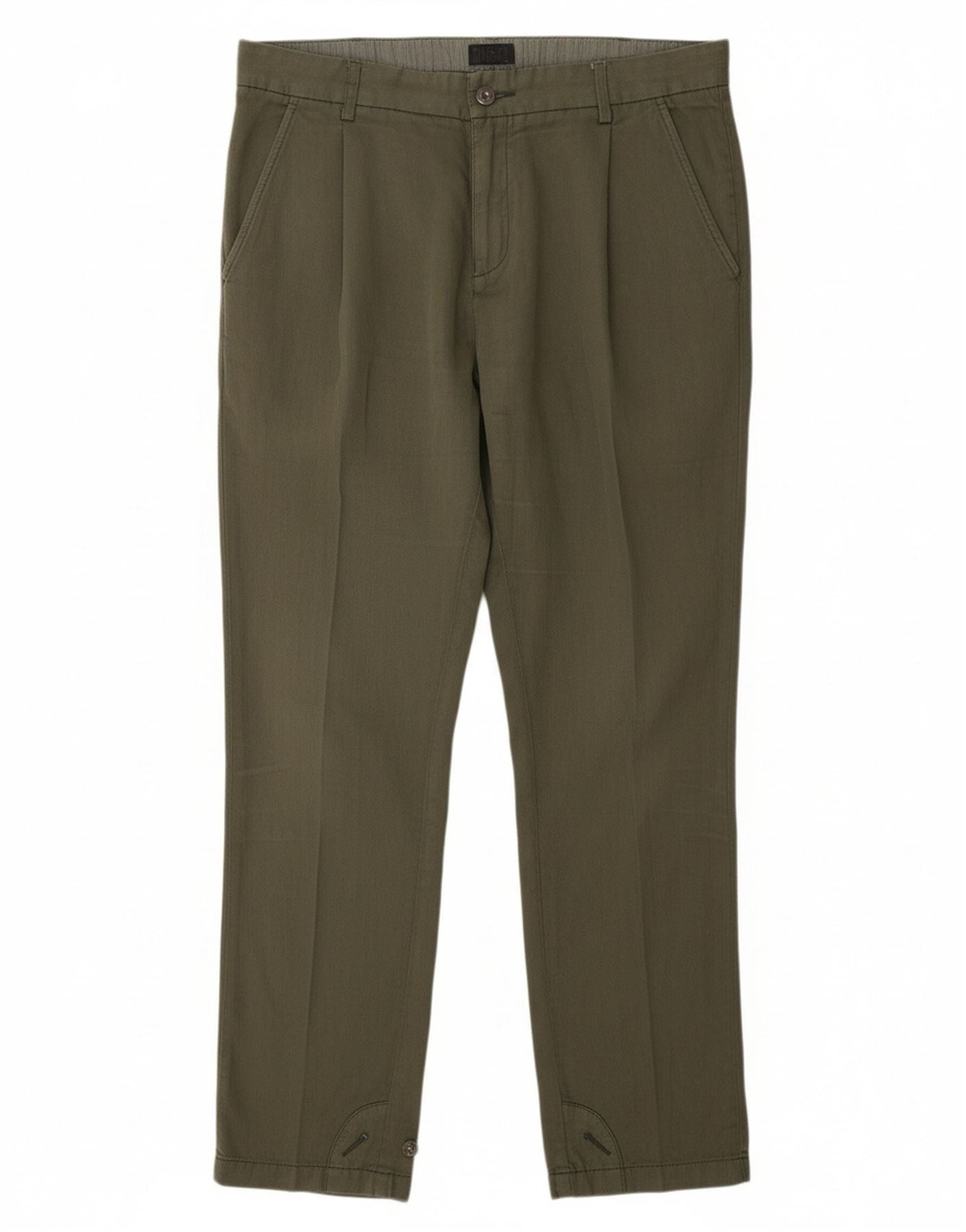 Diesel Womens Pegged Chino Trousers W30 L29 Green Cotton Size 24" / US 00 / IT 34 - 1 Thumbnail