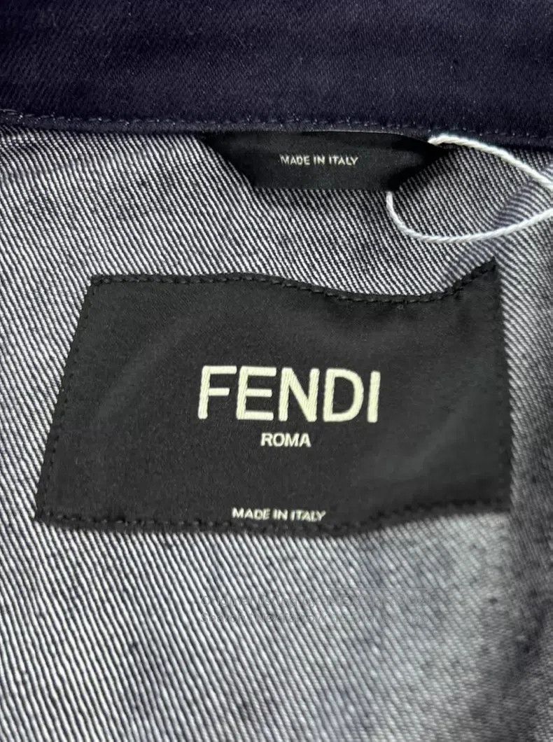 Fendi Fendi Men's Blue Embroidered Denim Jacket Size US S / EU 44-46 / 1 - 3 Thumbnail