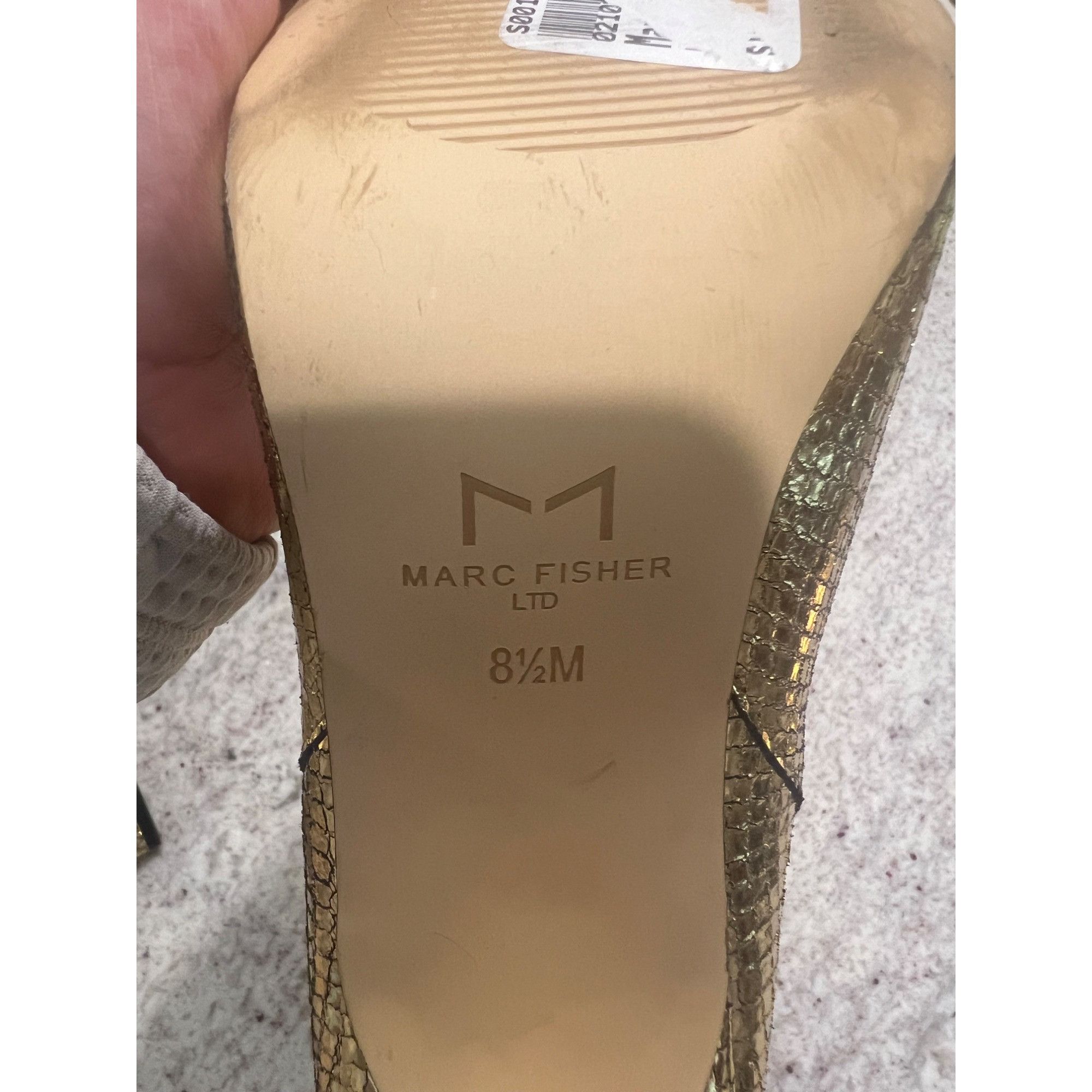 Marc Fisher Marc Fisher Women's Masina Gold High Heel Booties - Size 8.5 Size US 8.5 / IT 38.5 - 7 Thumbnail