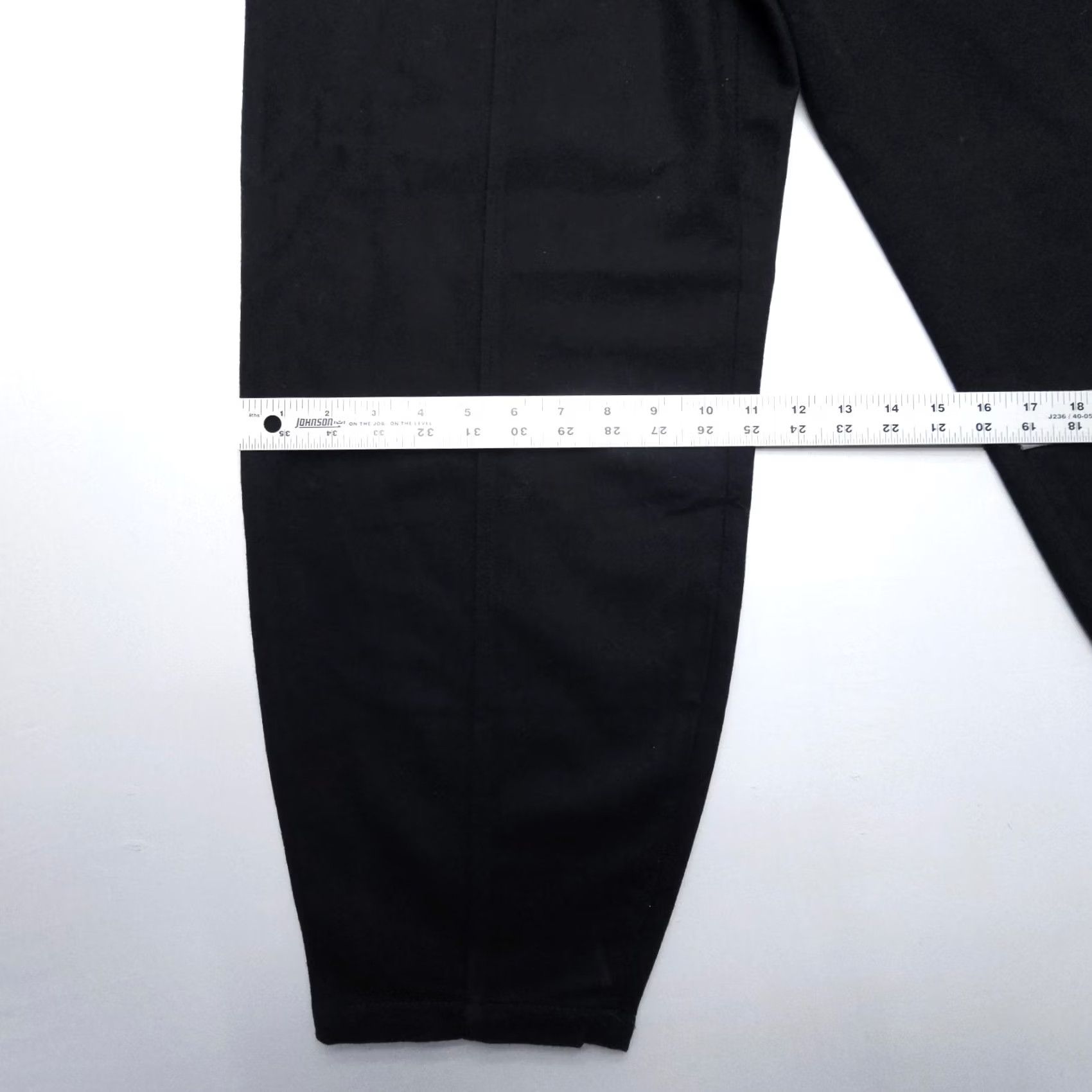 Eileen Fisher Eileen Fisher Pants Womens Medium Black Flannel Wool Flat Front Tapered 26in Inseam NWT Authentic Dress Size 32" / US 10 / IT 46 - 6 Thumbnail