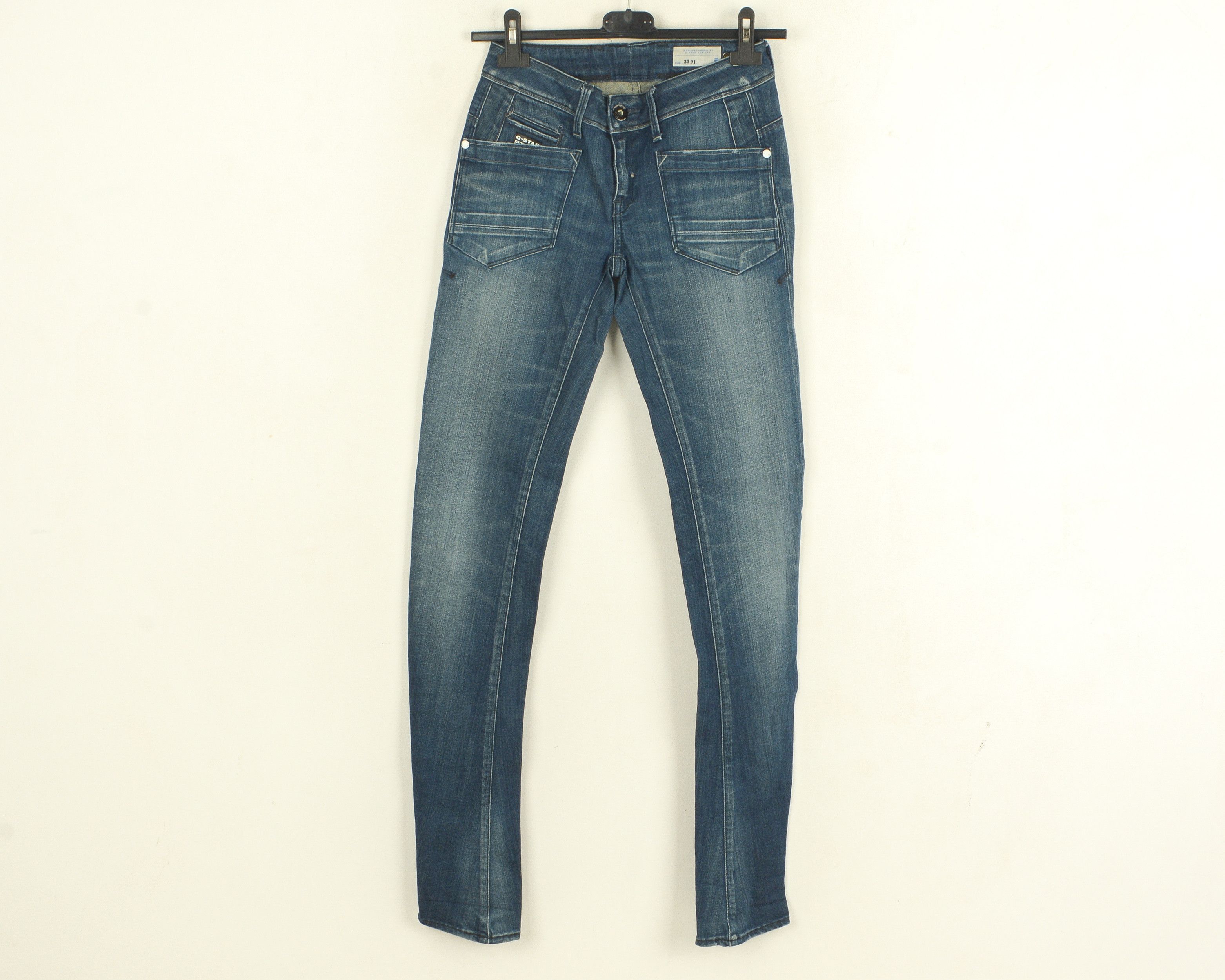 G-Star 3301 Low T Skinny Women W26 L34 Slim Fit Jeans Trousers Size 26" / US 2 / IT 38 - 1 Thumbnail