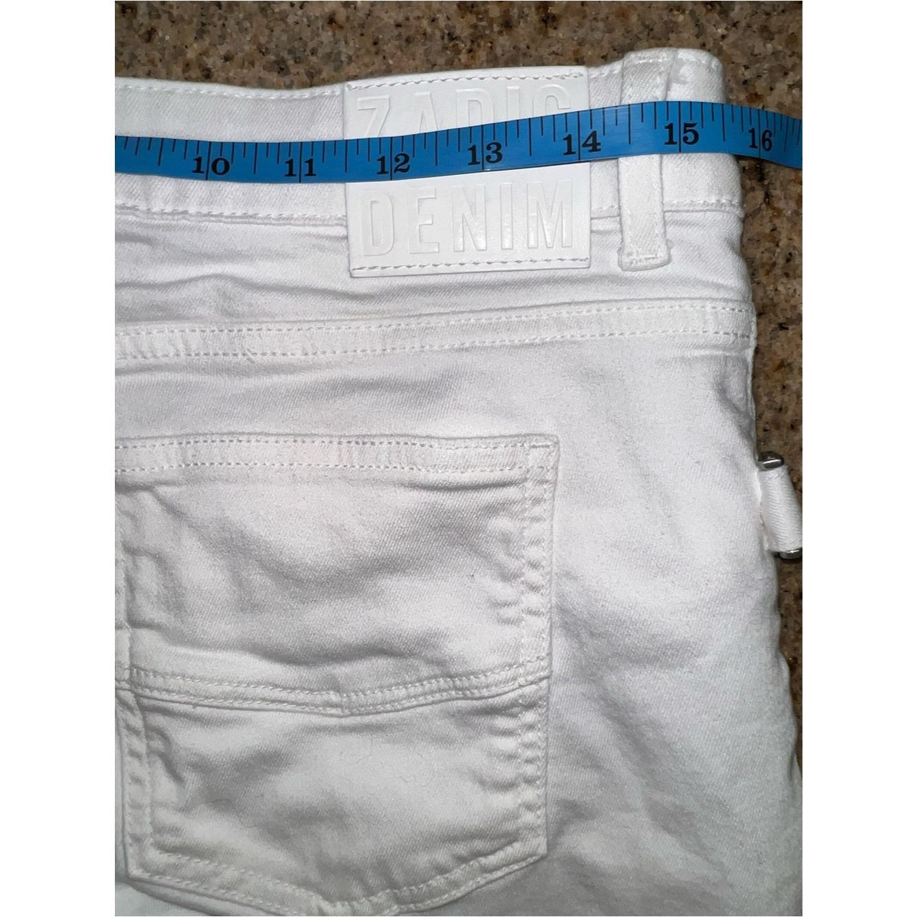 Zadig & Voltaire Zadig & Voltaire Ava Perm White Slim Crop Jeans Raw Hem Siz Size 28" / US 6 / IT 42 - 6 Thumbnail