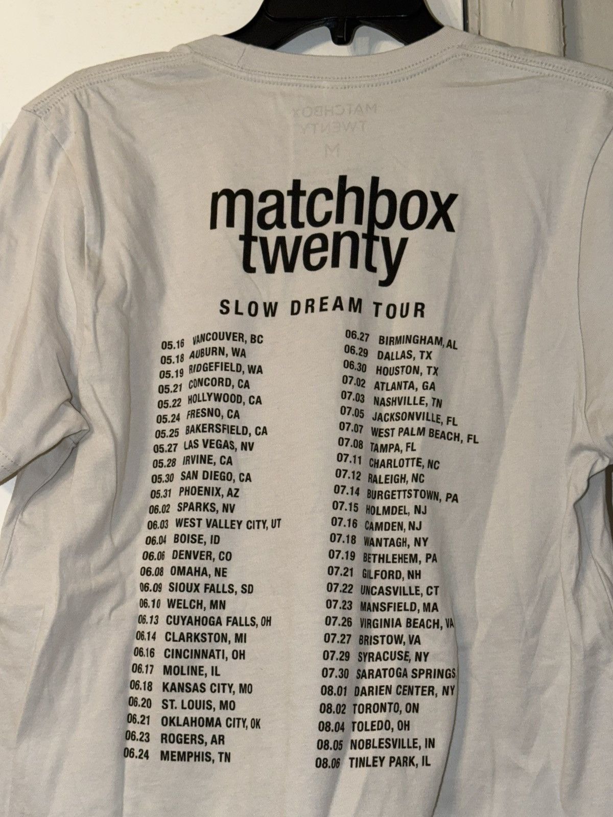 Band Tees Matchbox Twenty Slow Dream Tour Graphic T Shirt Size Medium Size US M / EU 48-50 / 2 - 4 Thumbnail