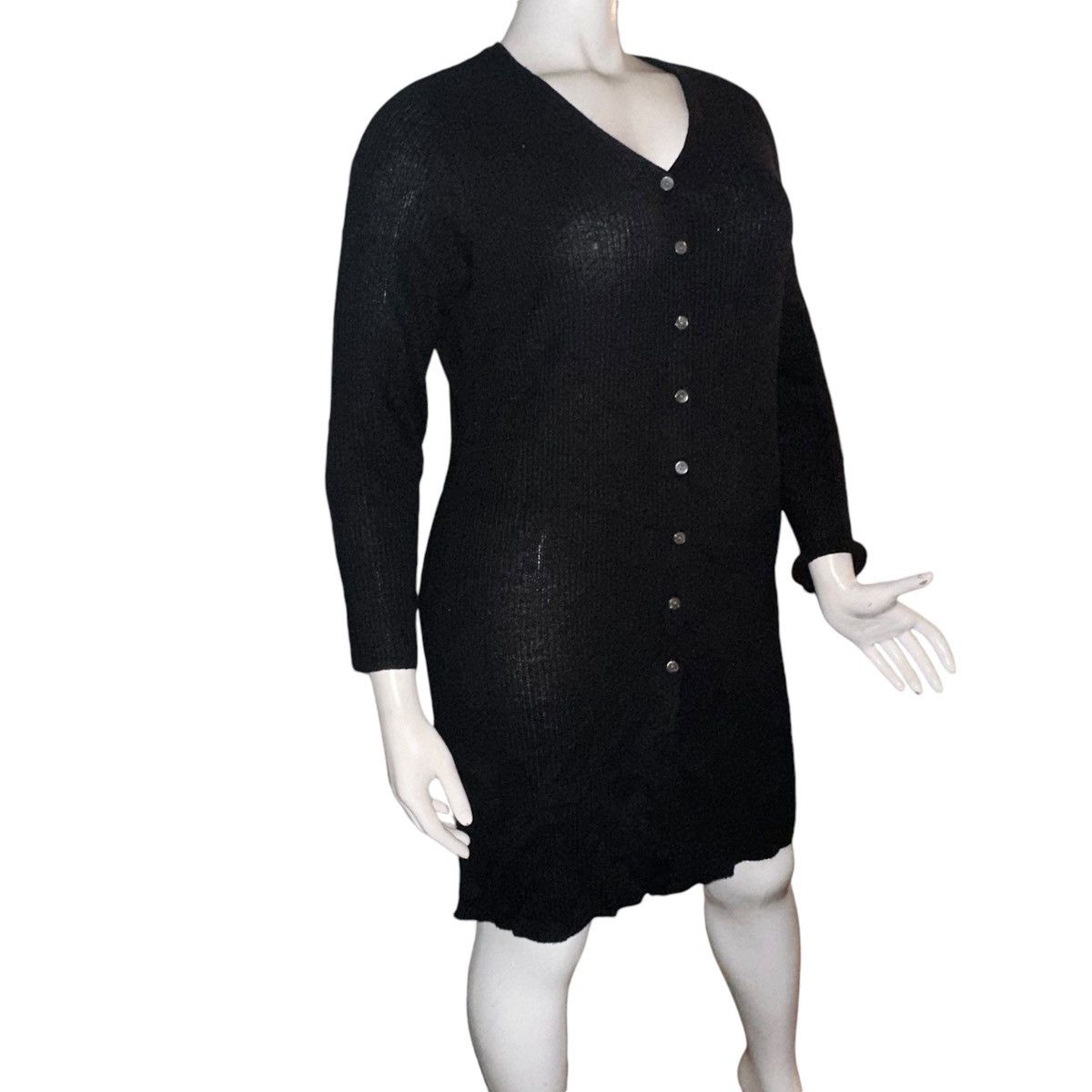 Lord & Taylor Lord & Taylor ribbed V neck buttoned duster cardigan Size XXL / US 16-18 / IT 52-54 - 2 Thumbnail
