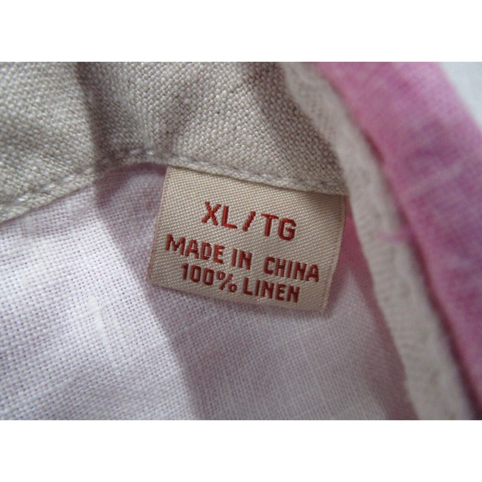 Tommy Bahama VINTAGE Tommy Bahama Shirt Mens XL Pink Linen Button-Up Hawaiian Tropical Beach Summer Casual Size US XL / EU 56 / 4 - 4 Thumbnail