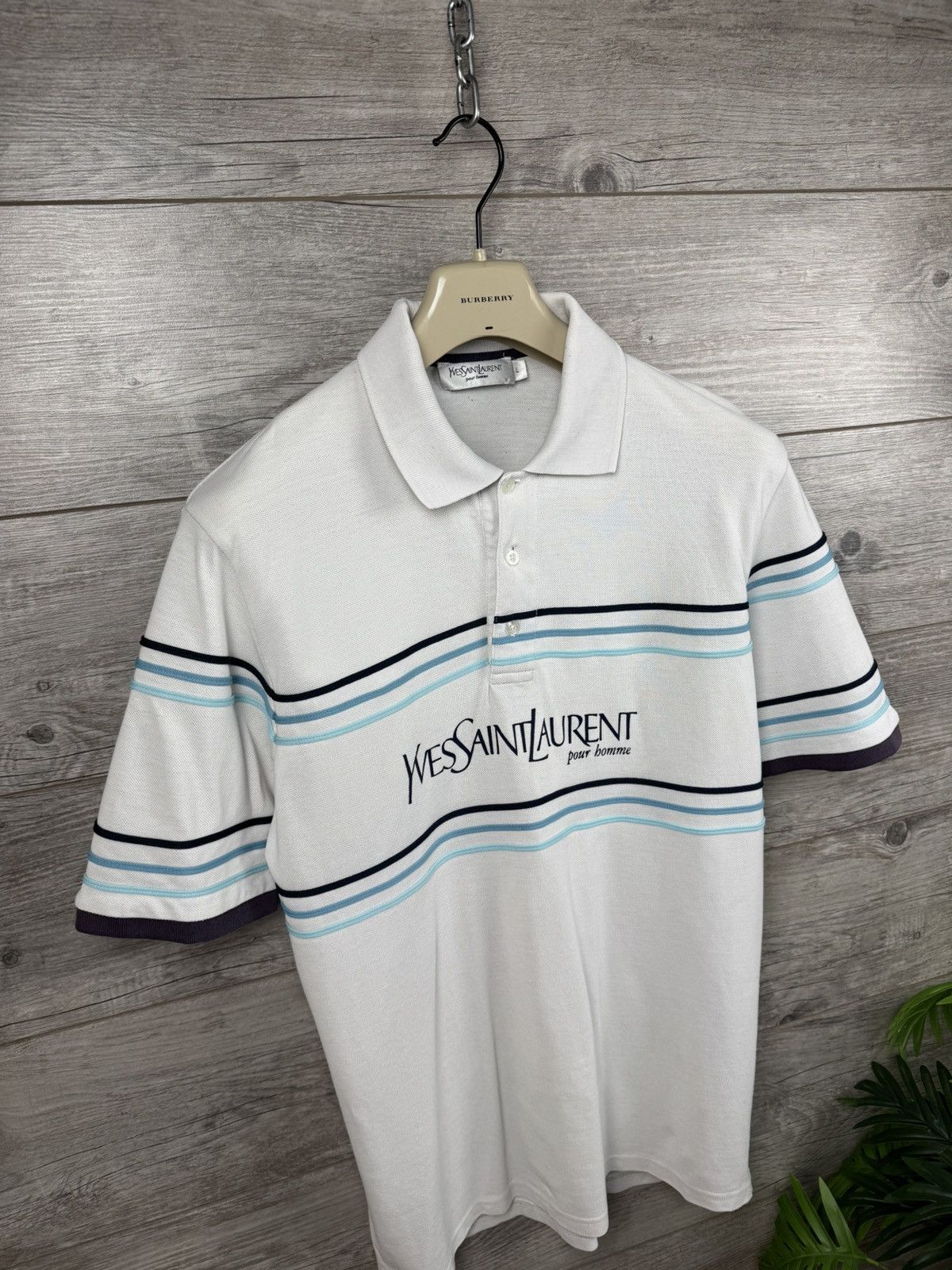 Yves Saint Laurent Ysl Yves Saint Laurent Polo Big logo Vintage Luxury T shirt Size US L / EU 52-54 / 3 - 4 Thumbnail