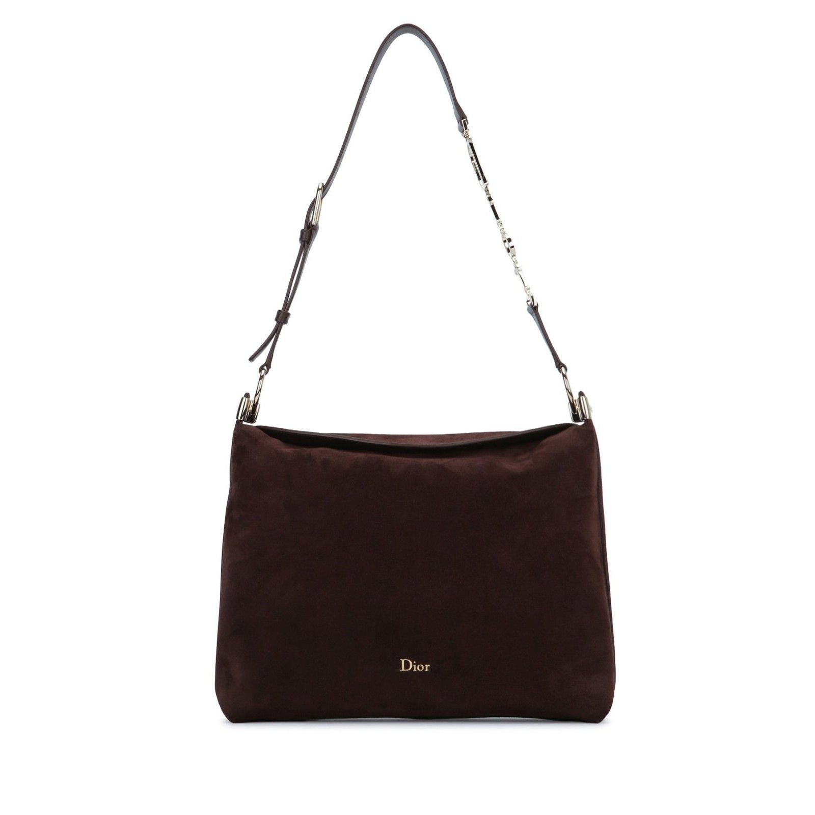 Dior DIOR $4500 Medium Diorly Chocolate Suede Shoulder Bag New & Size ONE SIZE - 1 Thumbnail