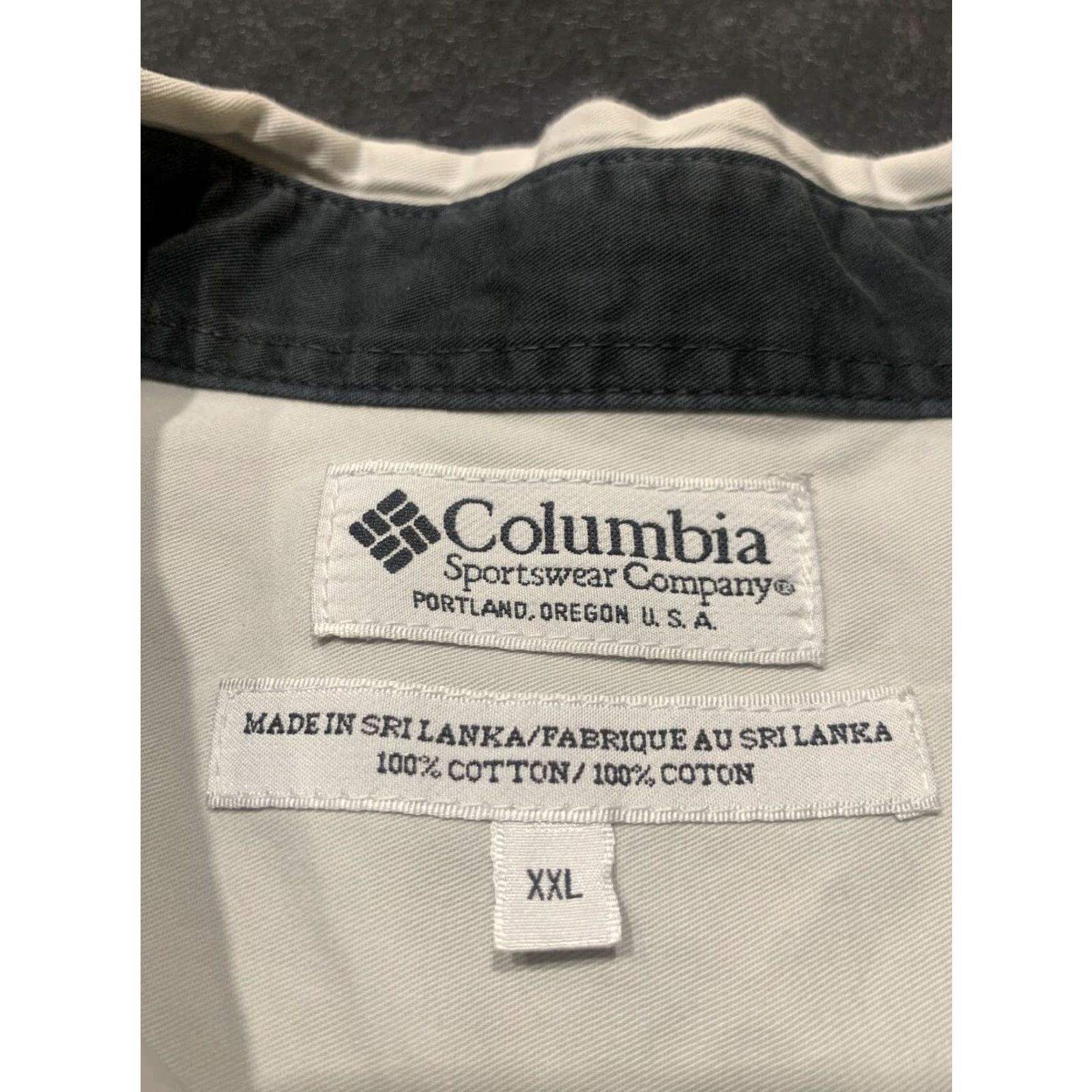 Vintage Columbia Men's Button-Down Shirt Long Sleeve Casual Travel Beige 90s XXL Size US XXL / EU 58 / 5 - 5 Thumbnail