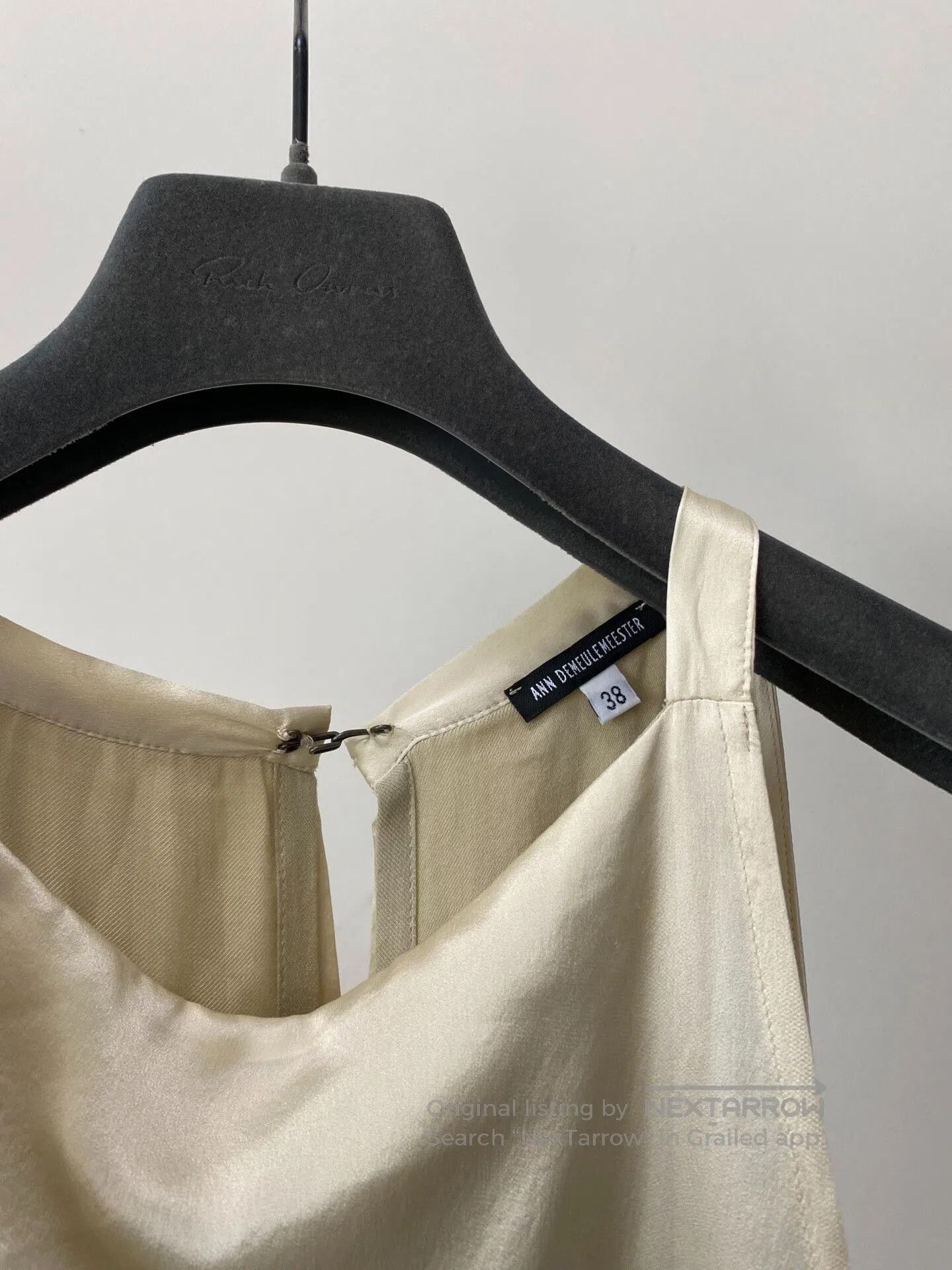 Ann Demeulemeester Ann Demeulemeester Ivory Silk Satin Dress. Size S / US 4 / IT 40 - 5 Thumbnail