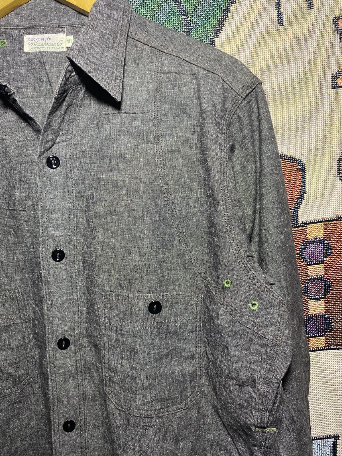 Warehouse & Co. Warehouse Co. Duck Digger Vintage Chambray Button Ups Jeans Size US L / EU 52-54 / 3 - 3 Thumbnail