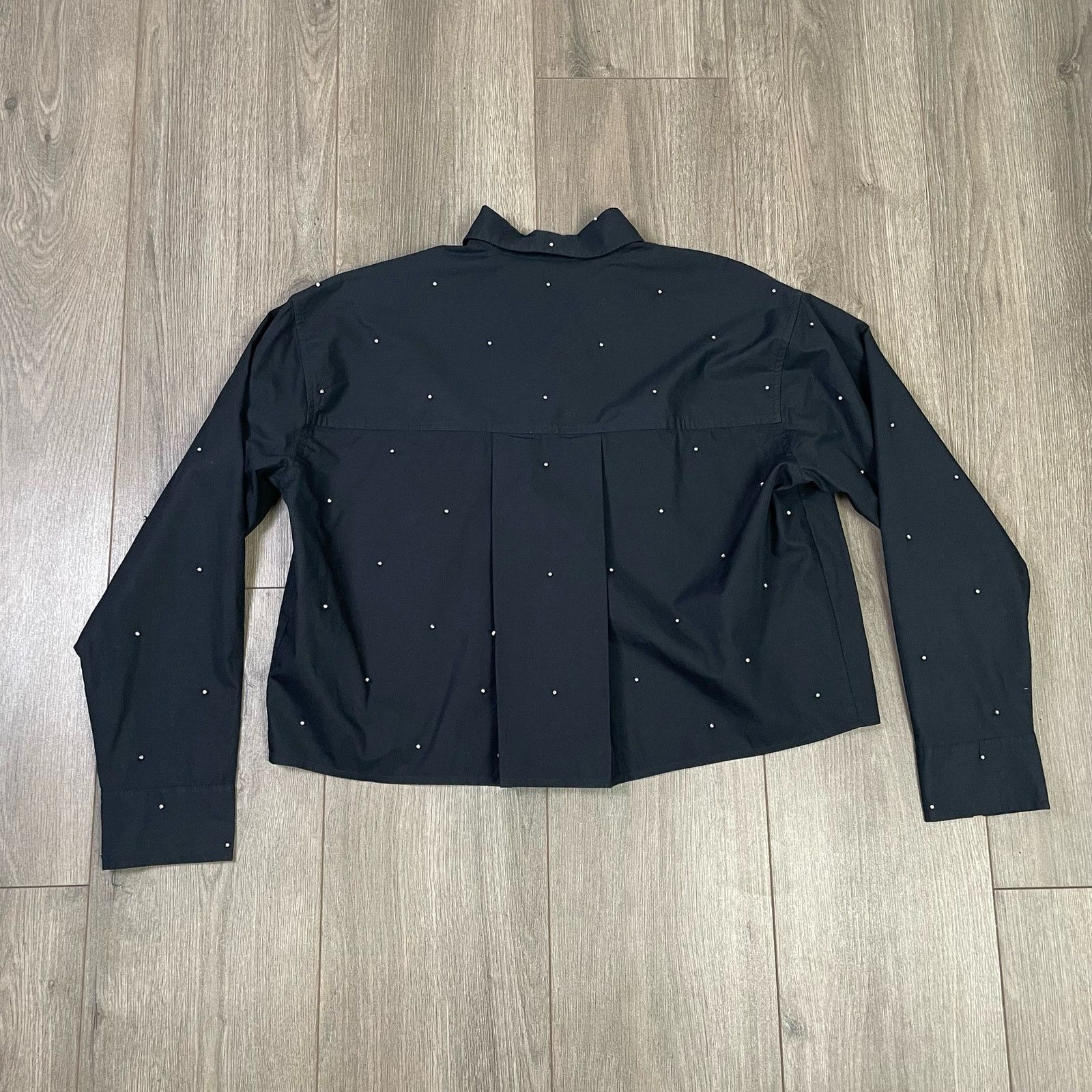 Madewell Madewell Poplin Embellished Button Up Shirt US Women's XXS Size XXS / US 00 / IT 34 - 2 Thumbnail