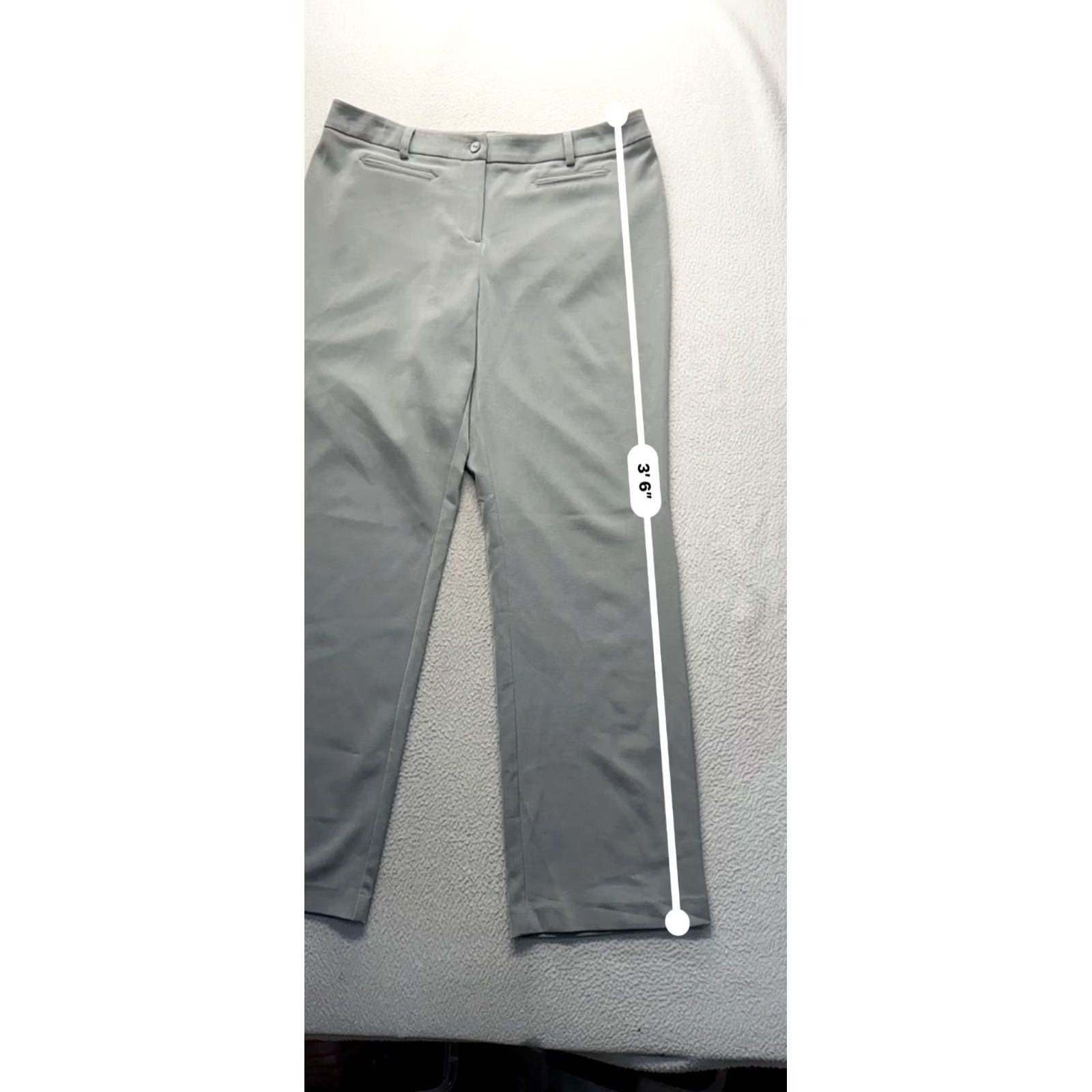 Vintage Chico's Dress Pants Gray Size 2 Regular Stretch Tailored Fit Front Flat Front Straight Leg Womens Pants Dress Pants Modern Tailored Fit 226B Size 26" / US 2 / IT 38 - 6 Thumbnail