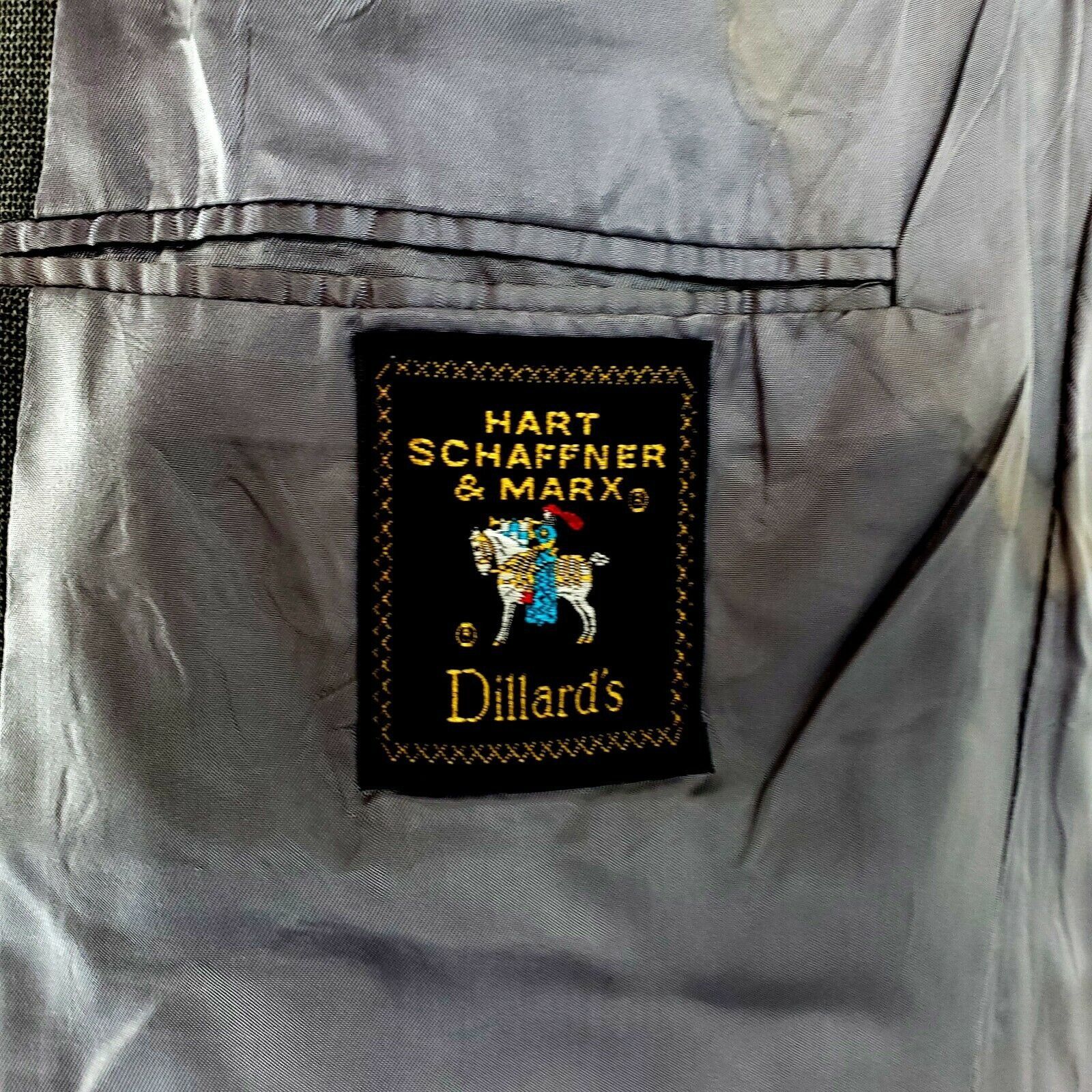 Hart Schaffner Marx Hart Schaffner Marx Wool 2 Button Blazer 42L Gray Check Spor Size 42L - 8 Thumbnail