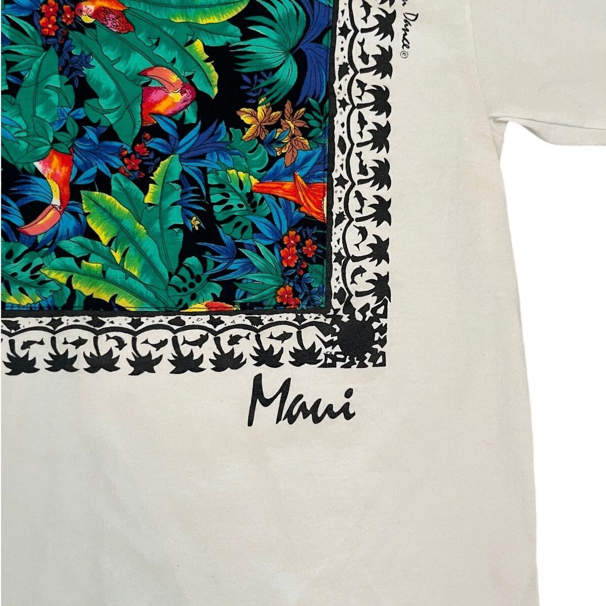 Other TOUCAN DANCE By Maui T-Shirt Large Tropical Floral Whte 90's Size US L / EU 52-54 / 3 - 2 Thumbnail