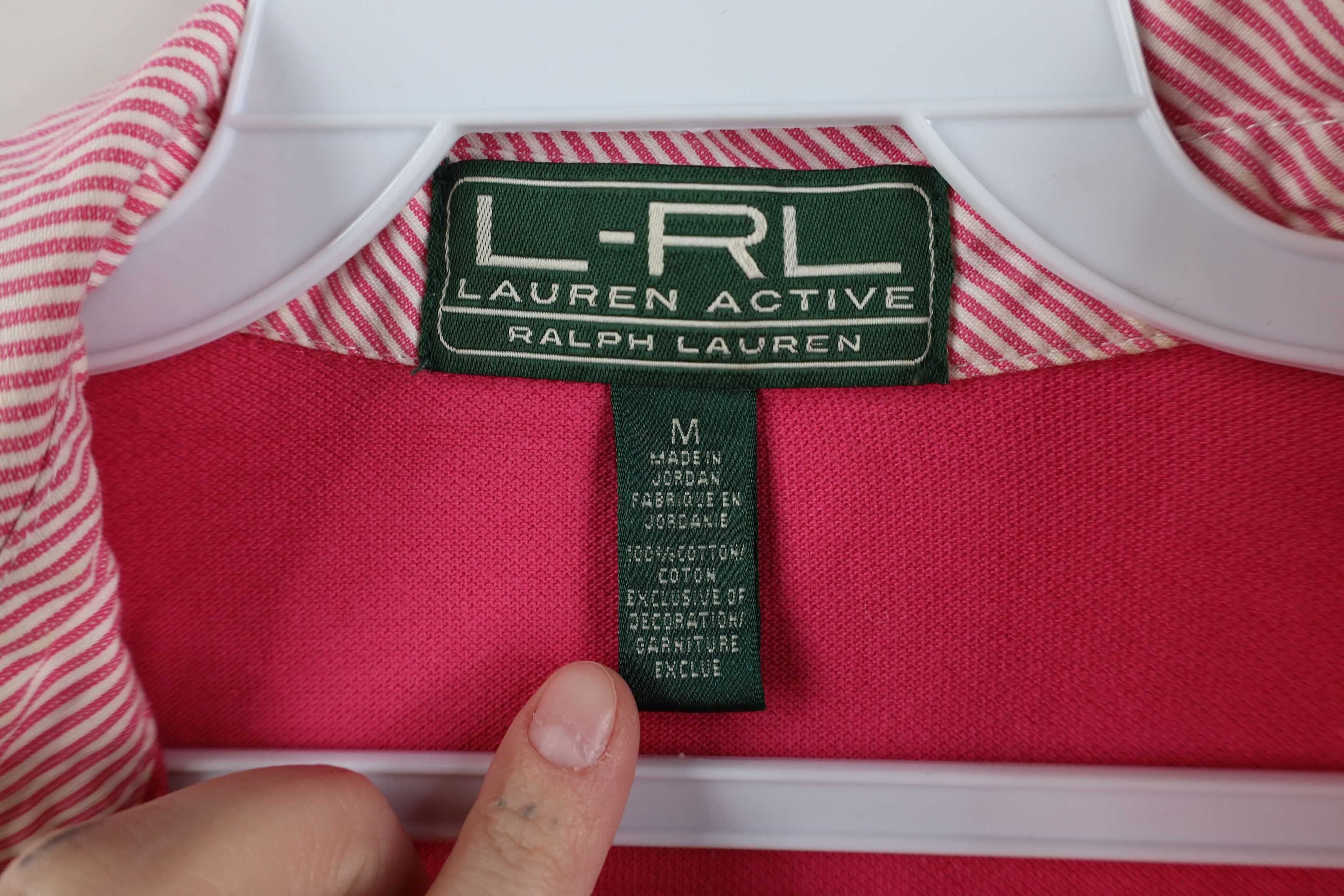 Ralph Lauren Vintage Y2K Ralph Lauren Crest Collared Polo Shirt Pink Size M / US 6-8 / IT 42-44 - 8 Thumbnail