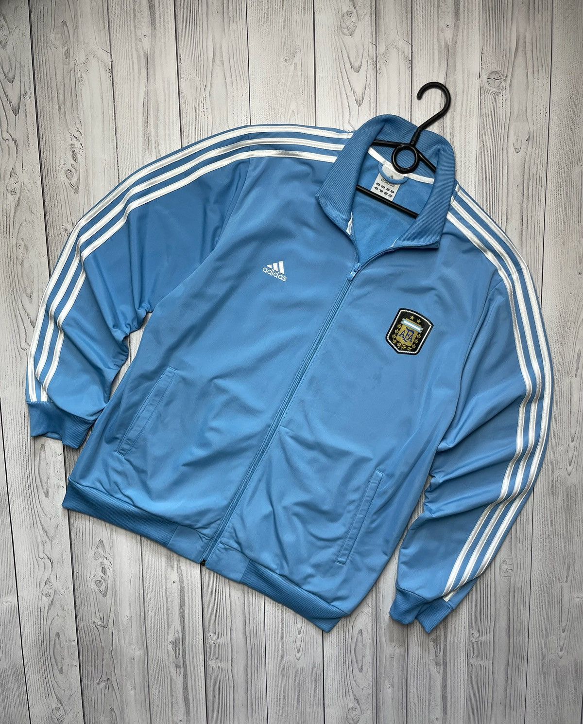 Vintage Vintage Adidas Argentina 10 Messi rare track jacket size L Size US L / EU 52-54 / 3 - 2 Thumbnail