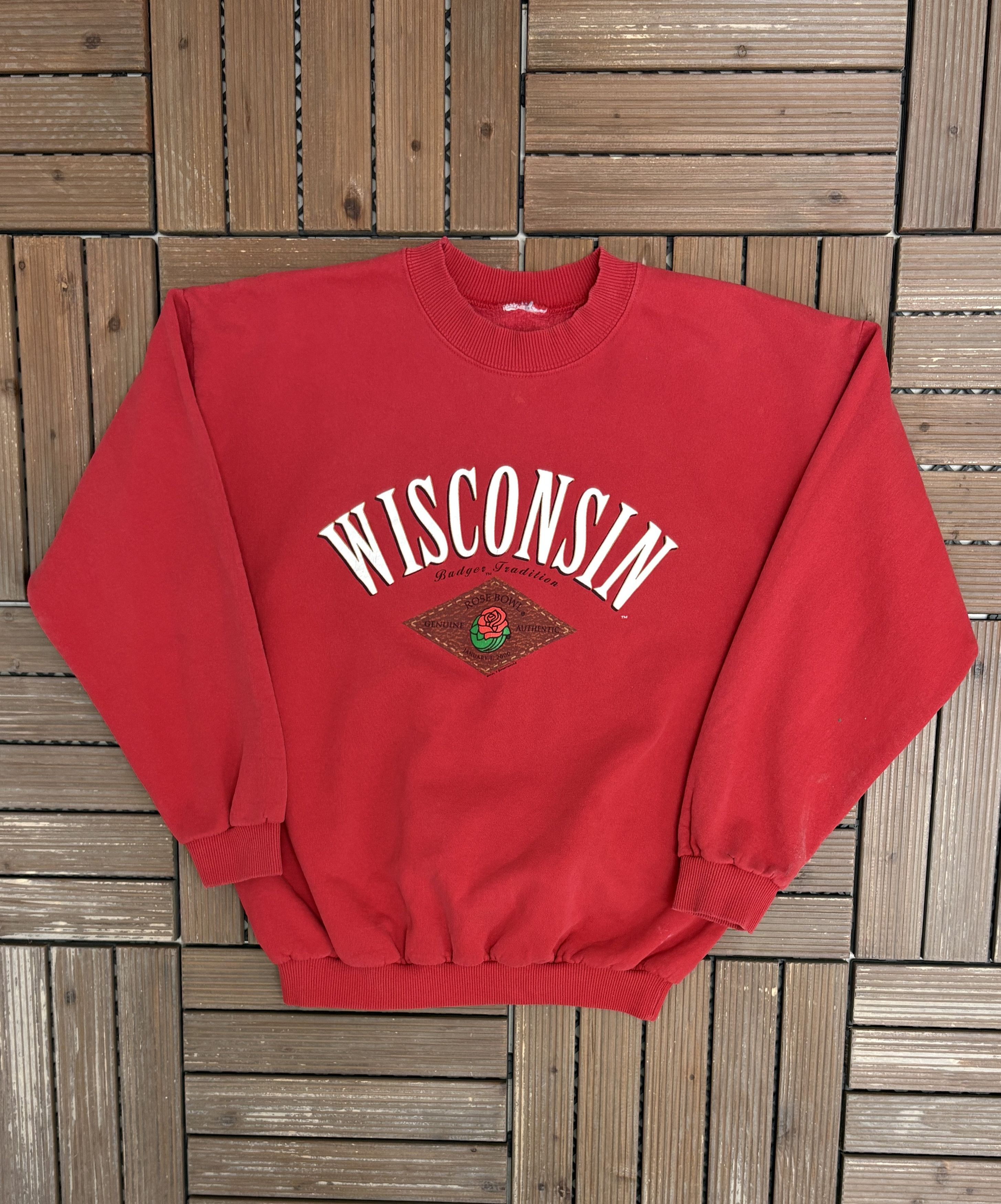 Vintage Wisconsin Badgers Rose Bowl 2000 Vintage Crewneck Sweater Size US M / EU 48-50 / 2 - 1 Thumbnail