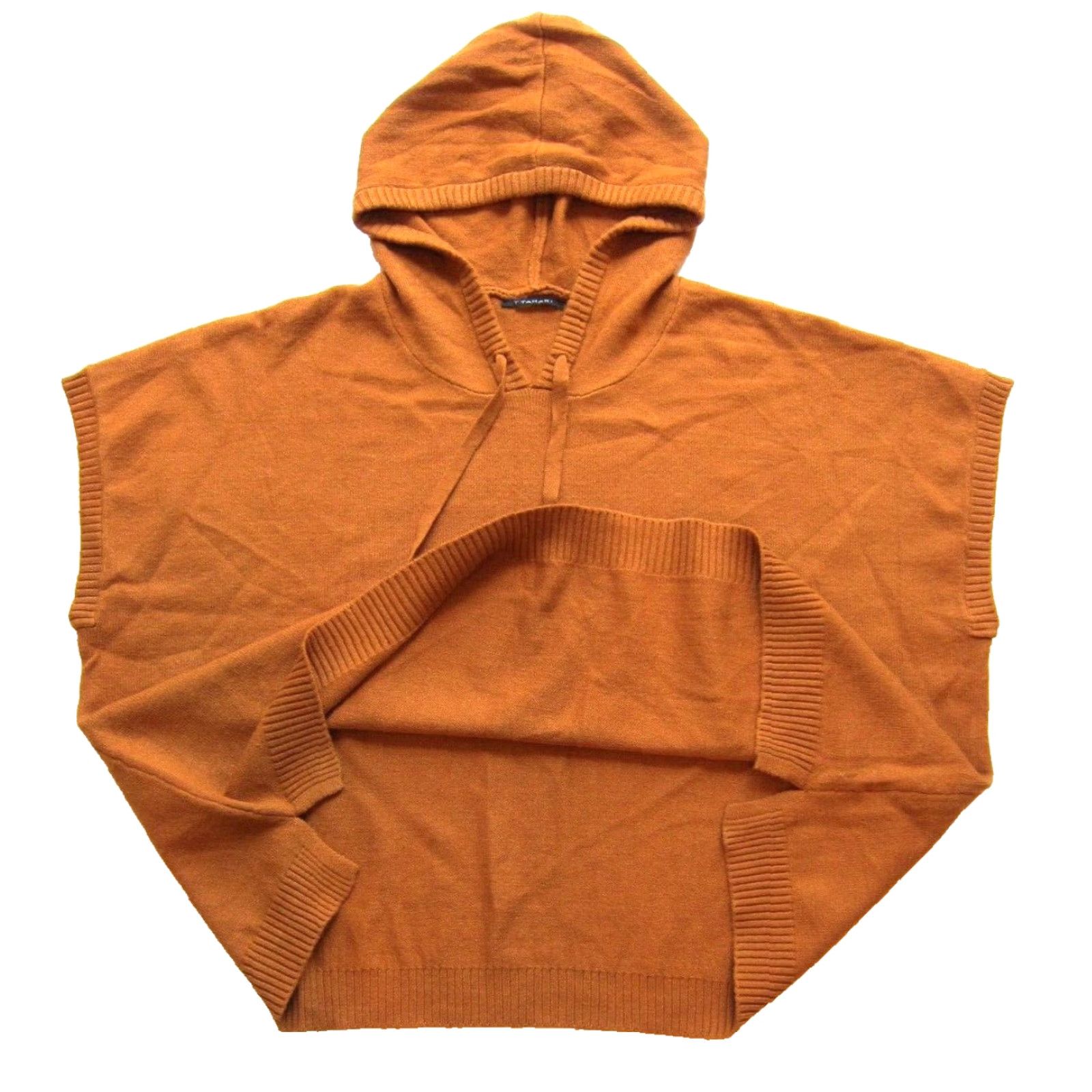 Vintage TAHARI Rust Orange Soft Cozy Stretch Sleeveless Hooded Sweater Women XL Shirt Women XL Orange Hooded Pullover Size XL / US 12-14 / IT 48-50 - 3 Thumbnail