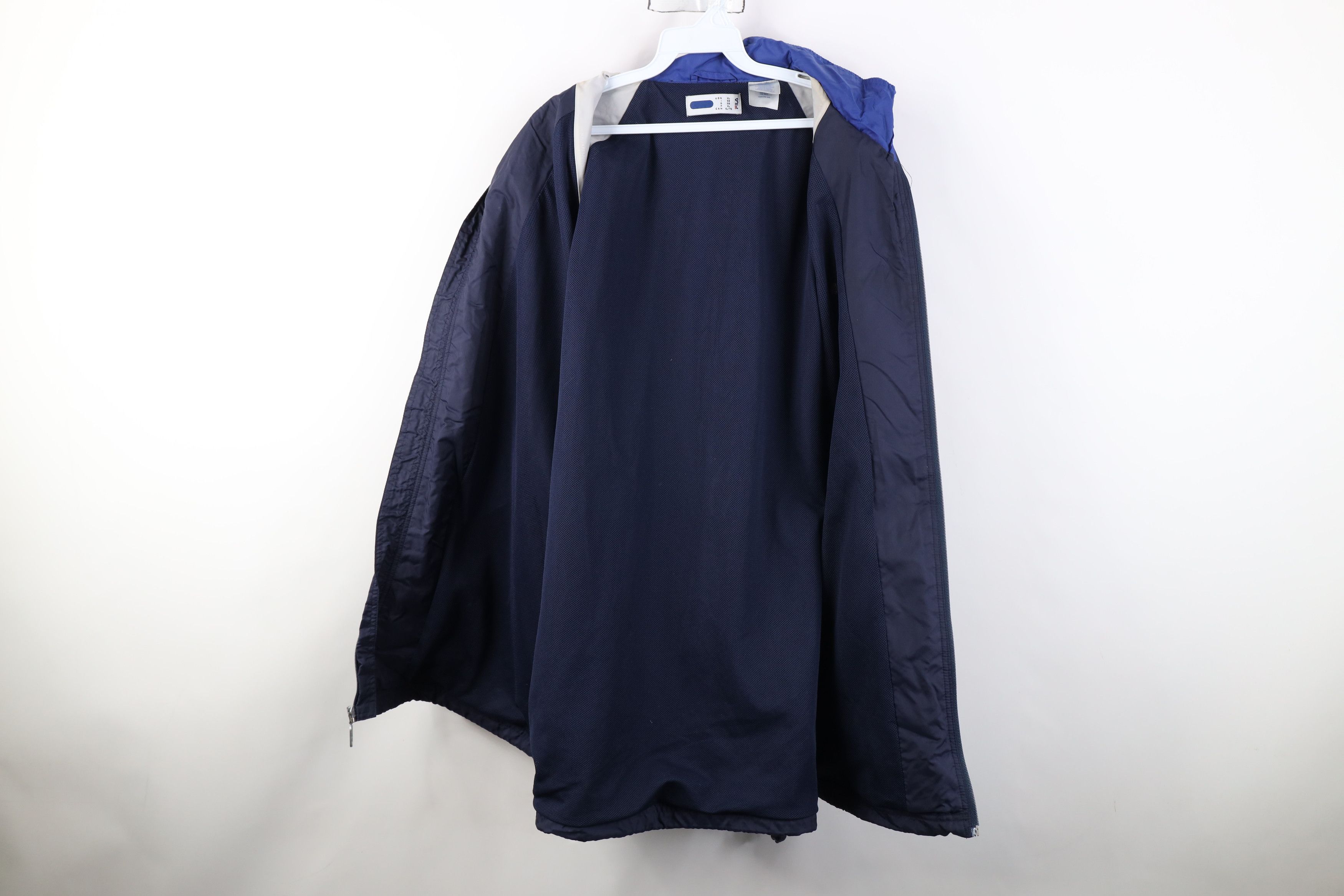 Fila Vintage 90s Fila Block Full Zip Windbreaker Jacket Blue Size US XL / EU 56 / 4 - 12 Thumbnail