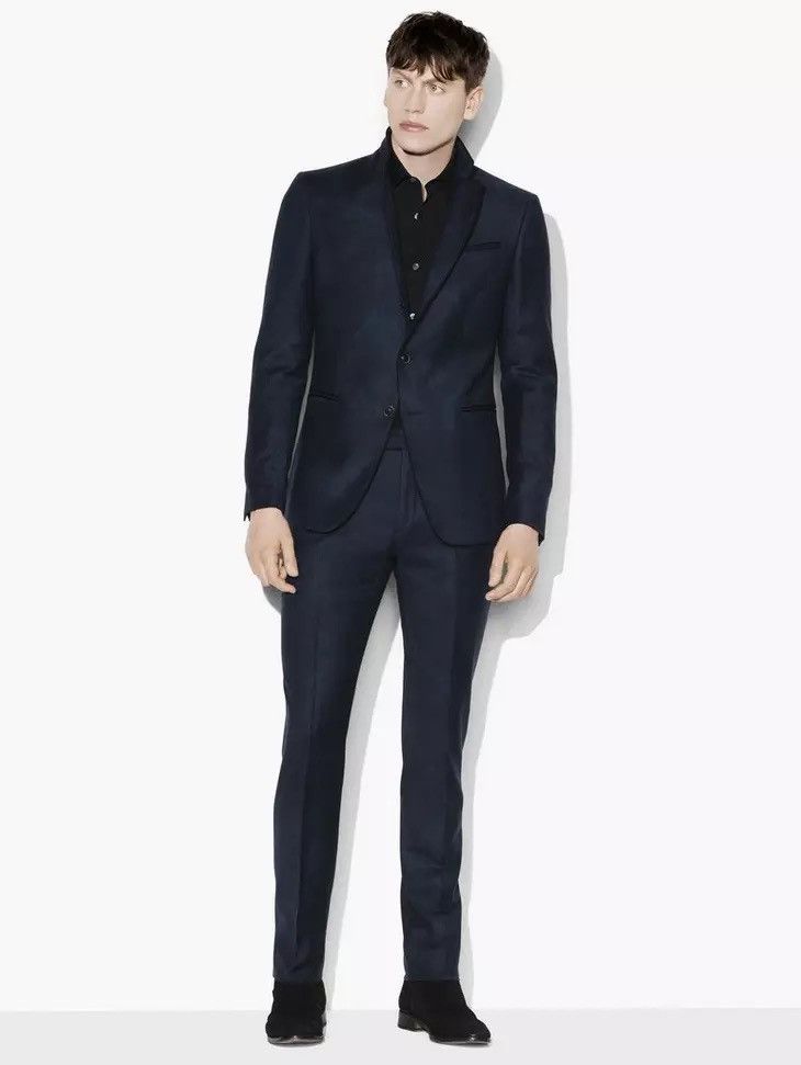 John Varvatos Indigo Jacquard suit. Size EU 48/EU50 Size 38R - 2 Thumbnail