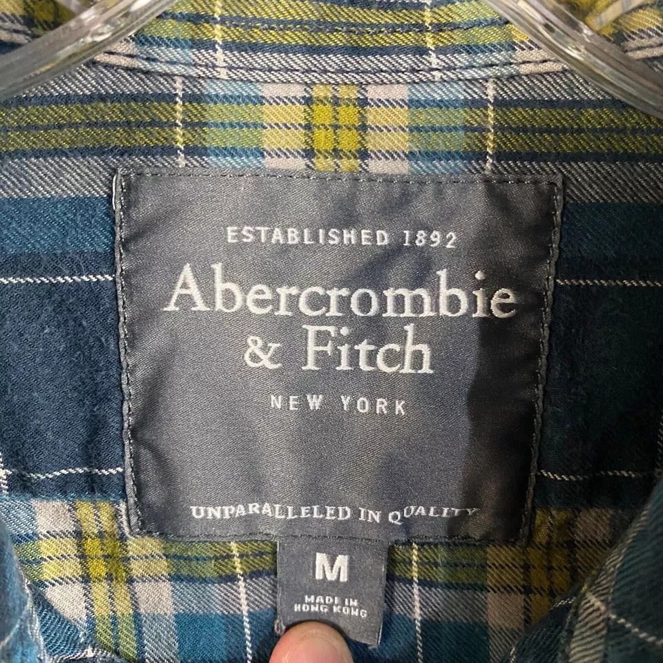 Abercrombie & Fitch Abercrombie & Fitch Shirt Men's Medium Plaid Button Up Size US M / EU 48-50 / 2 - 2 Thumbnail