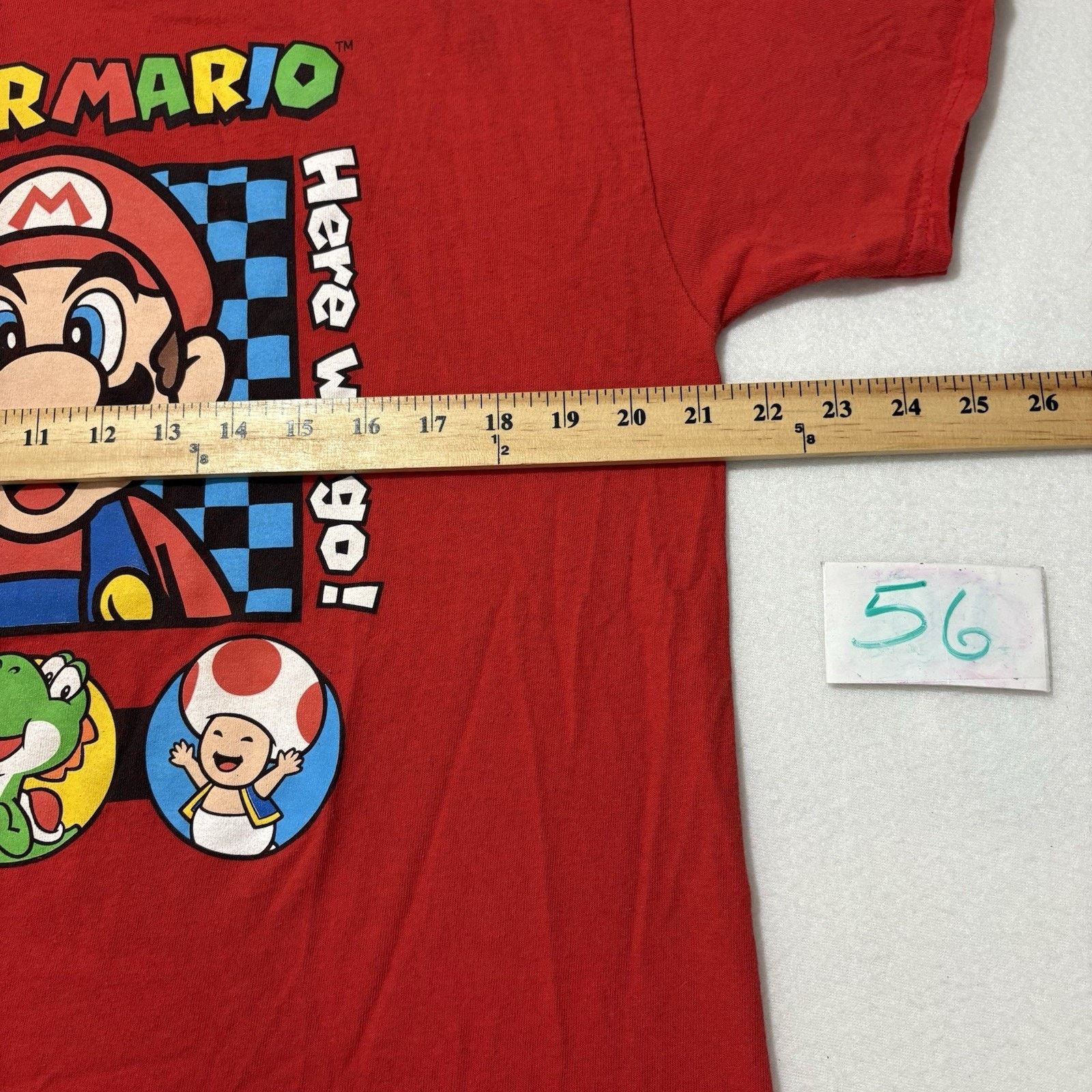 Nintendo Nintendo Super Mario Large Graphics T Shirt Red Here We Go Size US L / EU 52-54 / 3 - 7 Thumbnail