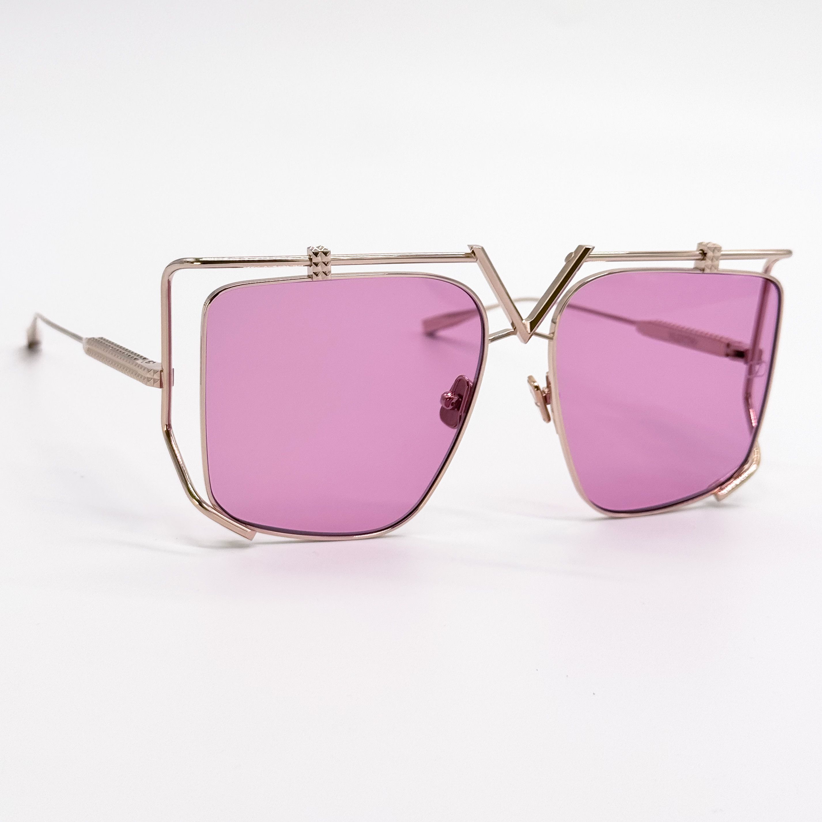 Valentino NEW VALENTINO V-LIGHT VLS-116C PINK TITANIUM SUNGLASSES Size ONE SIZE - 5 Thumbnail