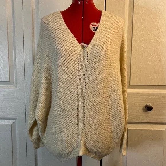Lulus Emerson Cream Dolman Sleeve Sweater by Lulus size L Size L / US 10 / IT 46 - 1 Thumbnail
