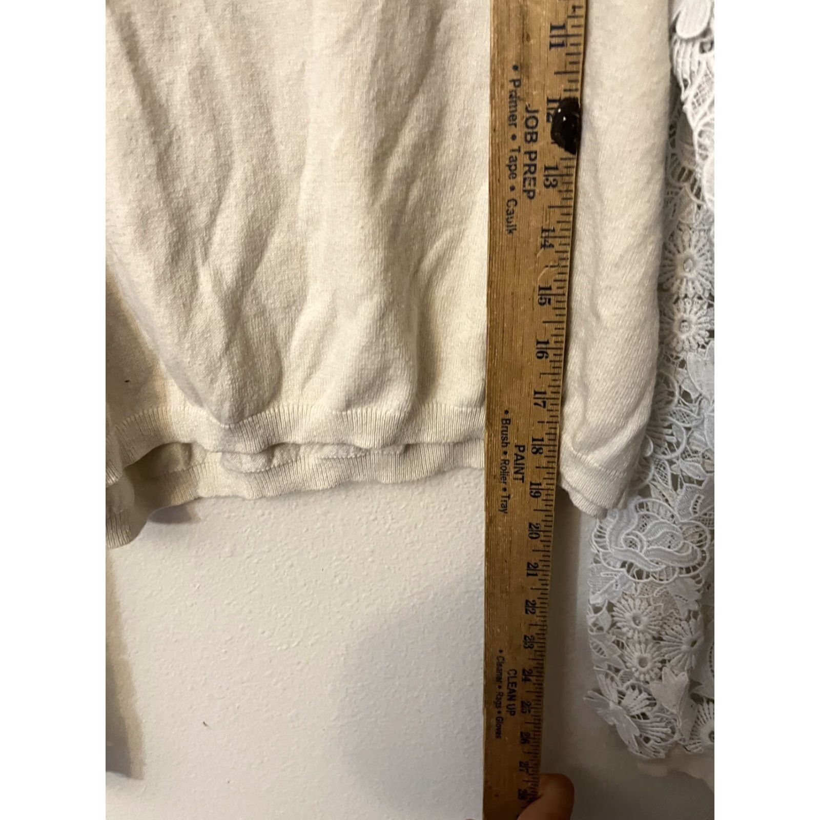 French Connection French Connection Womens Ivory Crop Sweater Size Large Size L / US 10 / IT 46 - 5 Thumbnail