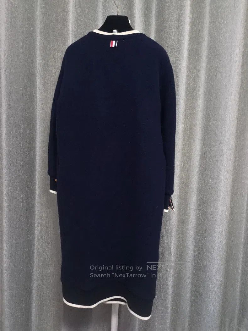Thom Browne Thom Browne Deep Blue Gold Button Thick Wool Long Cardigan Size XS / US 0-2 / IT 36-38 - 2 Thumbnail