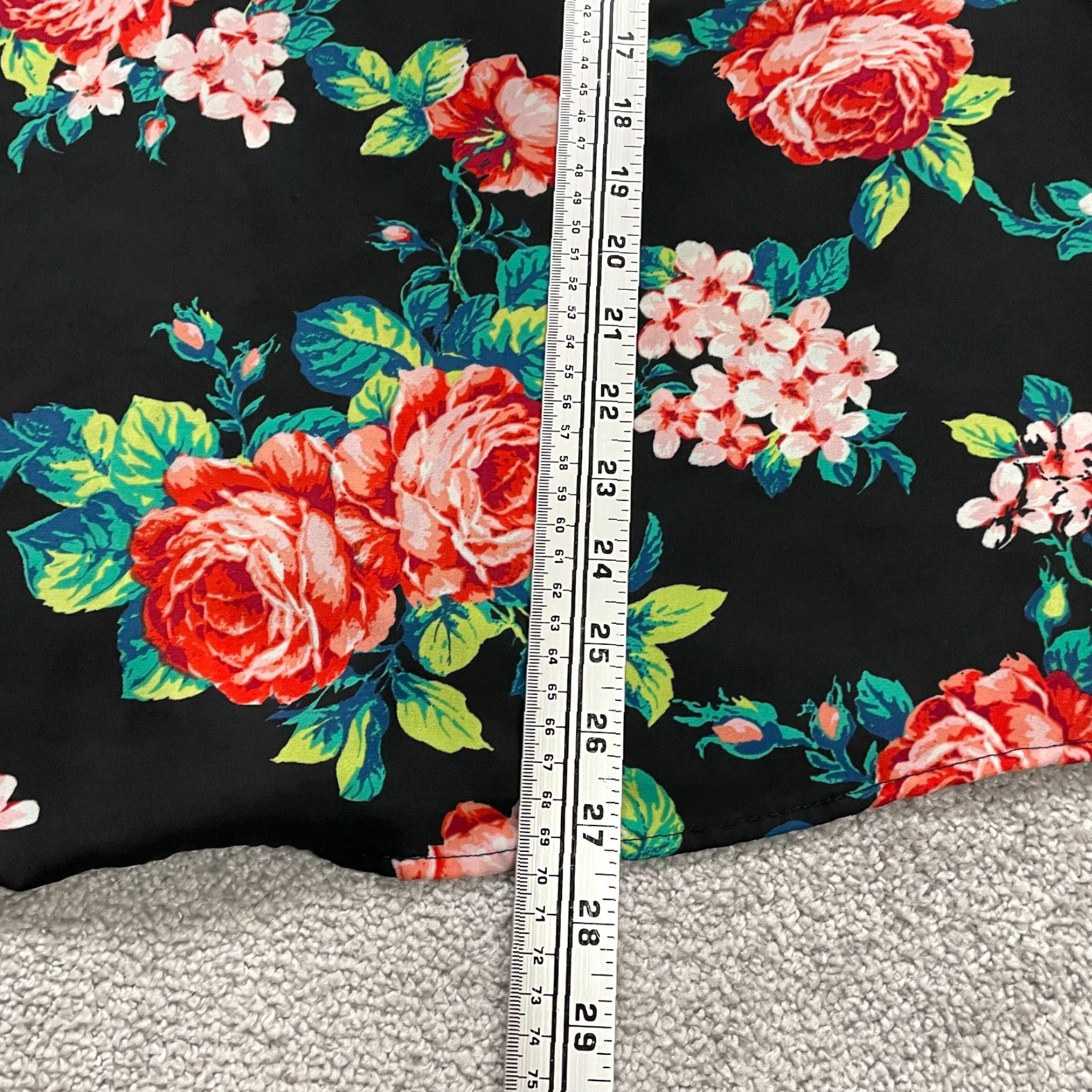 Bell Liberty Love Blouse Womens 2XL Multicolor Floral Long Bell Sleeve Casual Bohemian Colorful Flower Love Size XXL / US 16-18 / IT 52-54 - 7 Thumbnail