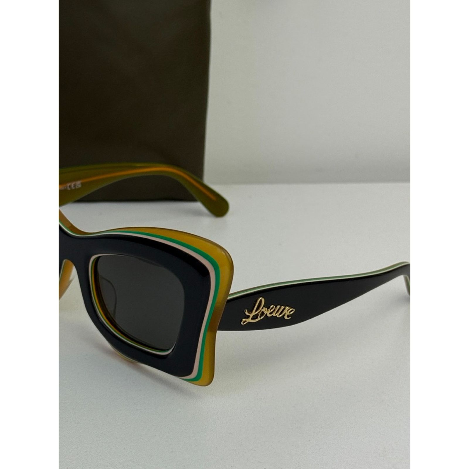 Loewe NEW Loewe LW40140U Layered Curvy Cat Eye Sunglasses in Grey Size ONE SIZE - 3 Thumbnail