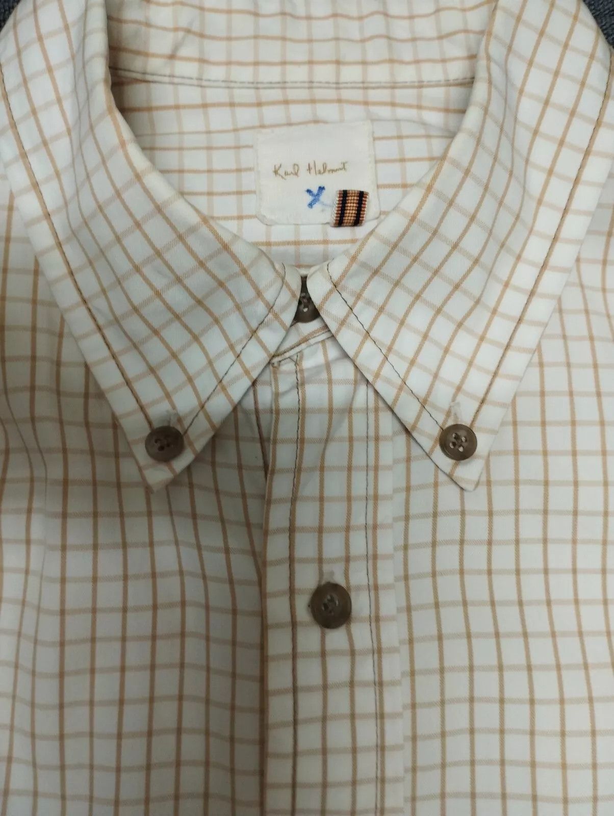 Japanese Brand × Karl Helmut KARL HELMUT Grid Check Button Down Long Sleeve Men Shirt Size US L / EU 52-54 / 3 - 12 Thumbnail