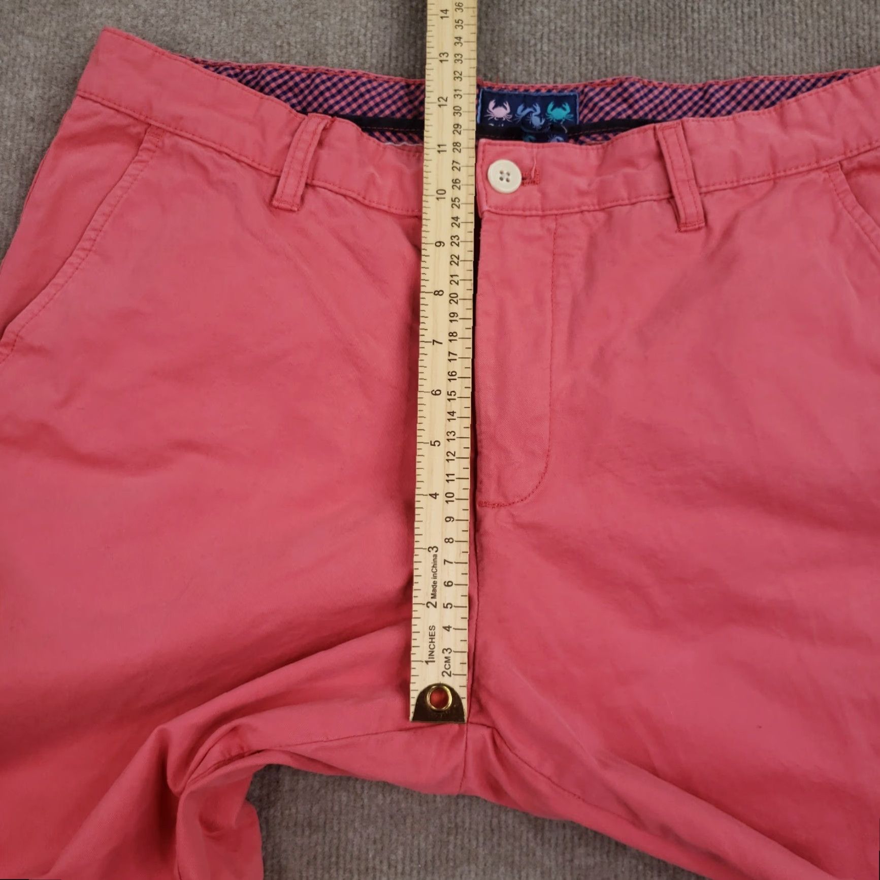 Vintage Charleston Threads Chino Pants Mens 35x30 Pink Straight Fit Size US 35 - 6 Thumbnail