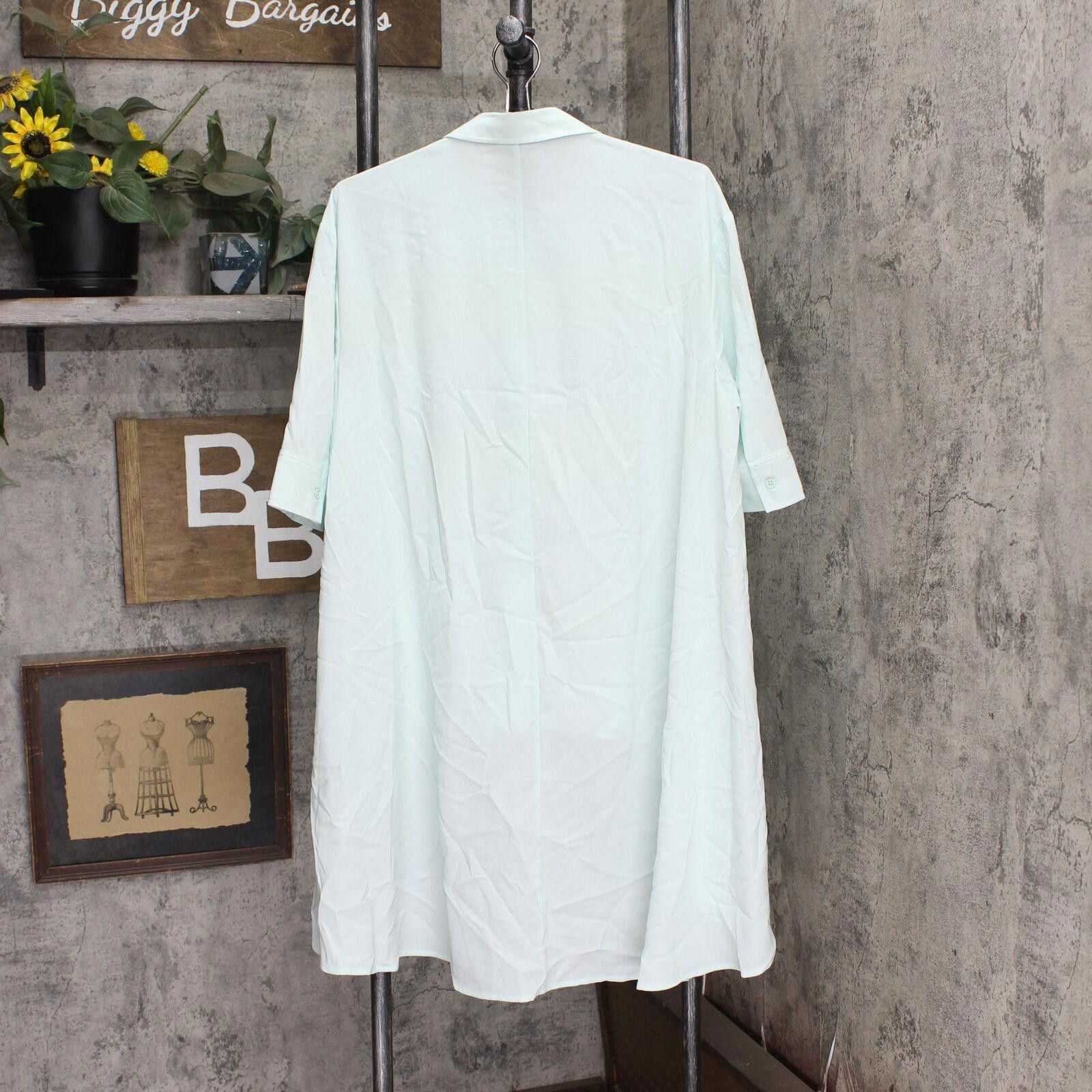 Other DG2 Drama Button Front Hi-Low Blouse 729011 Mint Green M Size M / US 6-8 / IT 42-44 - 2 Thumbnail