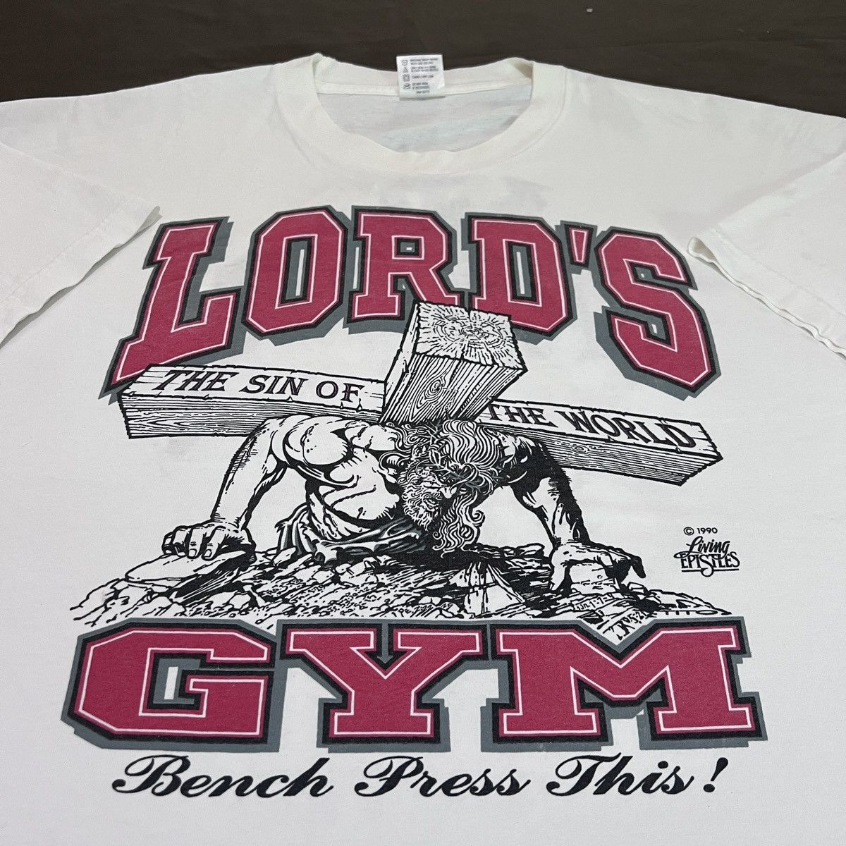 Vintage Vintage 90s Lord Gym Jesus Distressed Thrashed 2XL Size US XXL / EU 58 / 5 - 5 Thumbnail