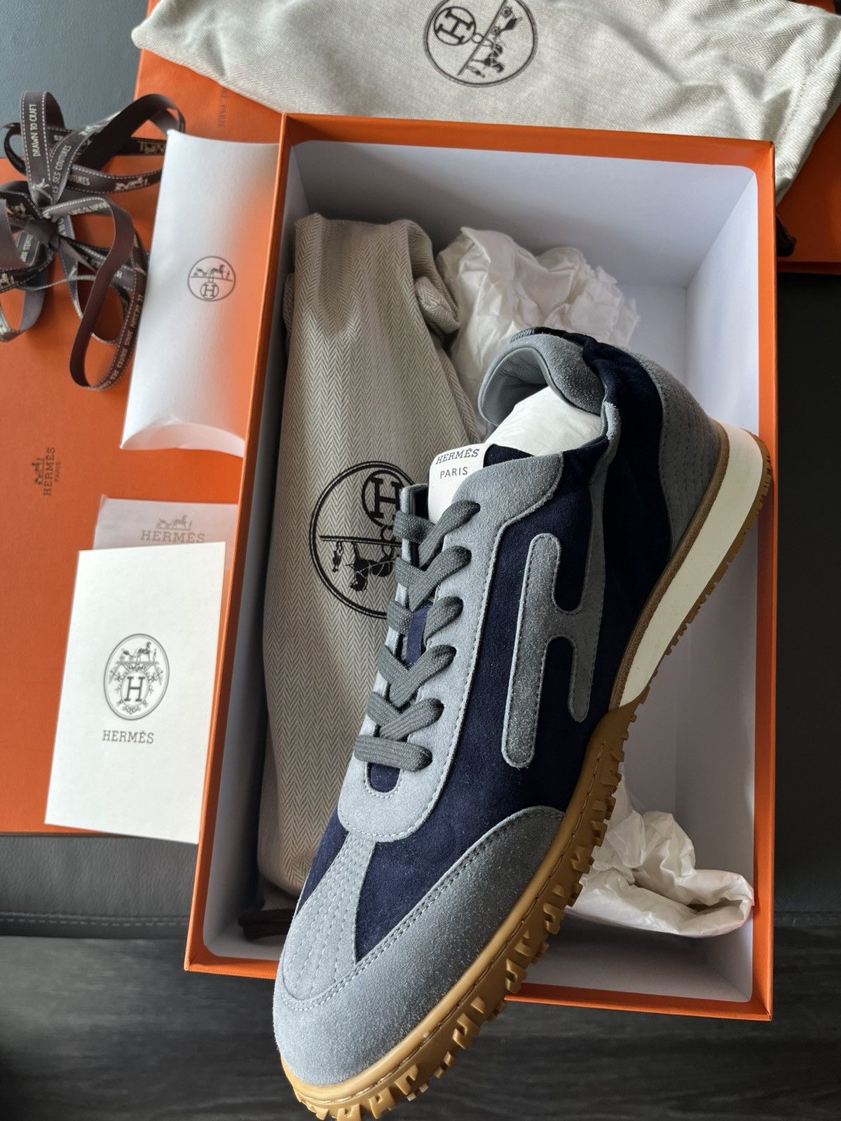 Hermes Runway Hermes Jet Sneaker Brand New Full Set Size US 10.5 / EU 43-44 - 6 Thumbnail