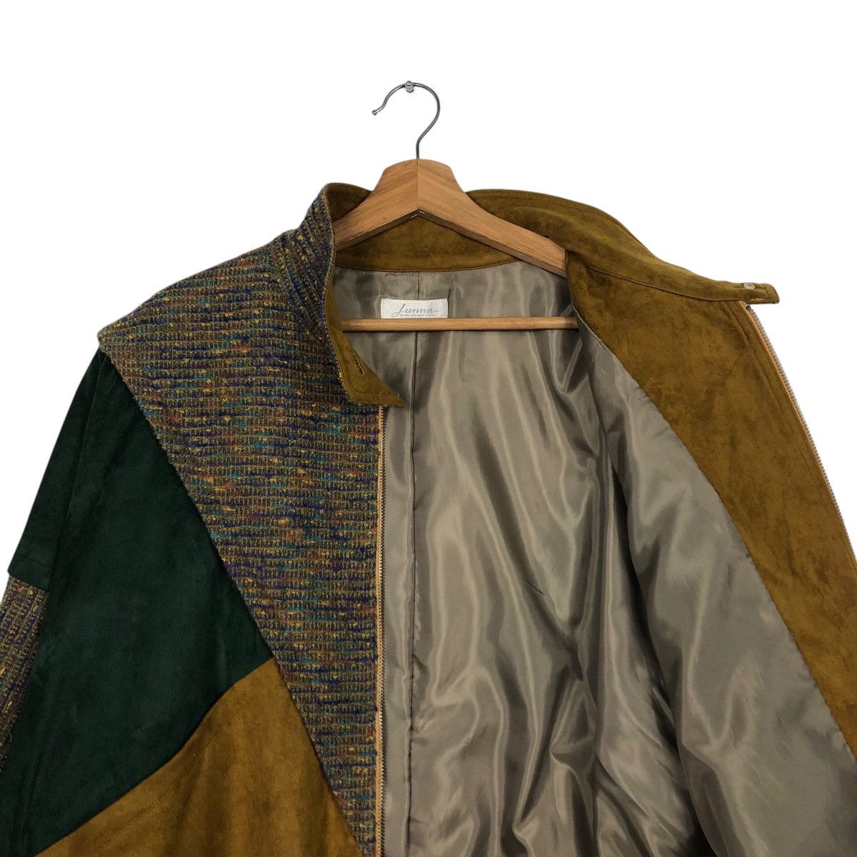 Japanese Brand 📌Vintage Bomber Jacket Patchwork Lunna Issey Miyake Size US M / EU 48-50 / 2 - 13 Thumbnail