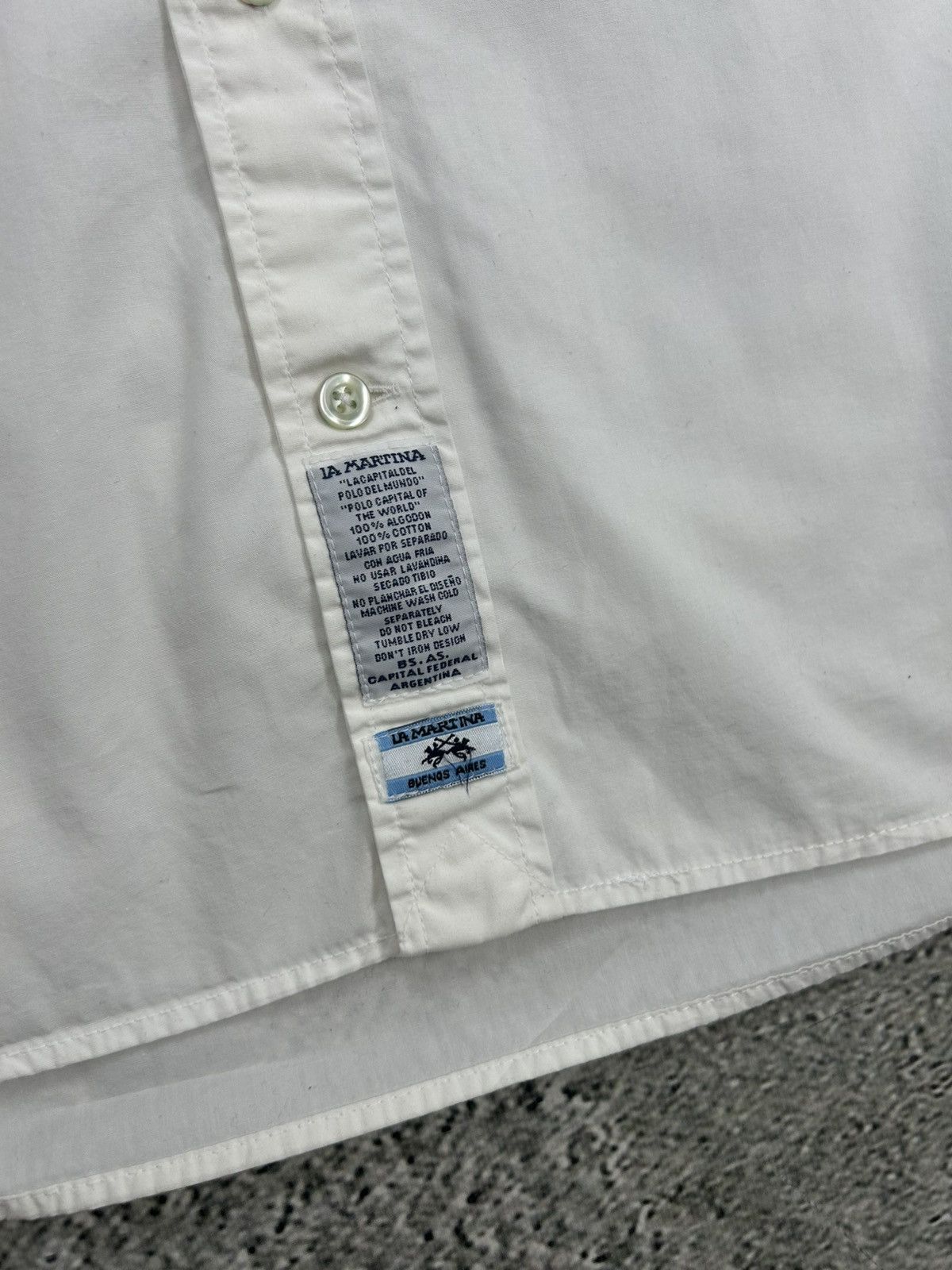 La Martina × Vintage La Martina shirt longsleeve white Chief Keef Polo Spain Size US M / EU 48-50 / 2 - 5 Thumbnail