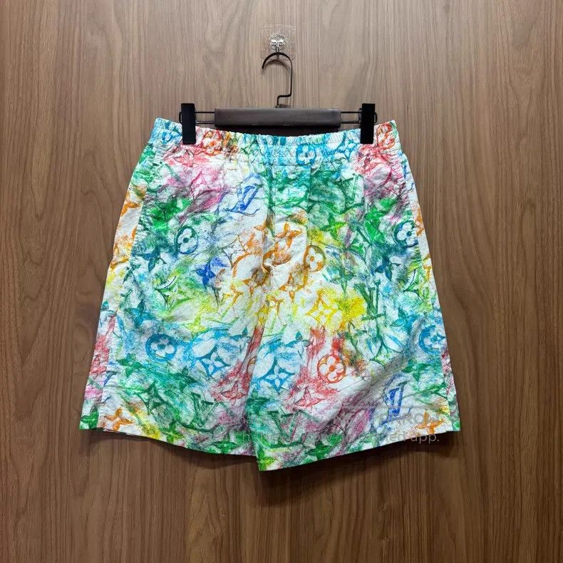 Louis Vuitton Louis Vuitton Three-flower crayon flower full print shorts Size US 42 / EU 58 - 1 Thumbnail