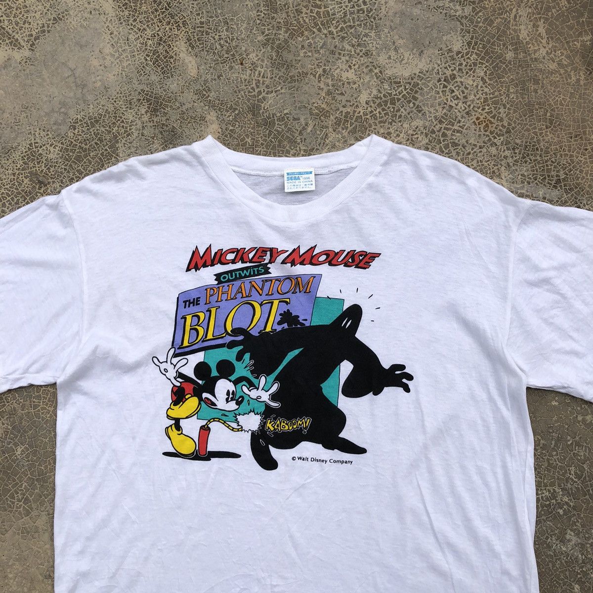 Disney × Mickey Mouse Disney MICKEY MOUSE The Phantom Blot Vintage T-Shirt Size US M / EU 48-50 / 2 - 2 Thumbnail