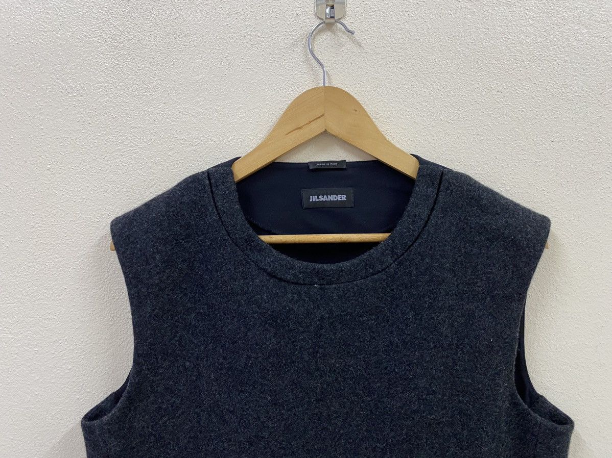 Jil Sander RARE Jil Sander Archive 🇮🇹 Minimalist Boiled Wool Vest Size US L / EU 52-54 / 3 - 5 Thumbnail