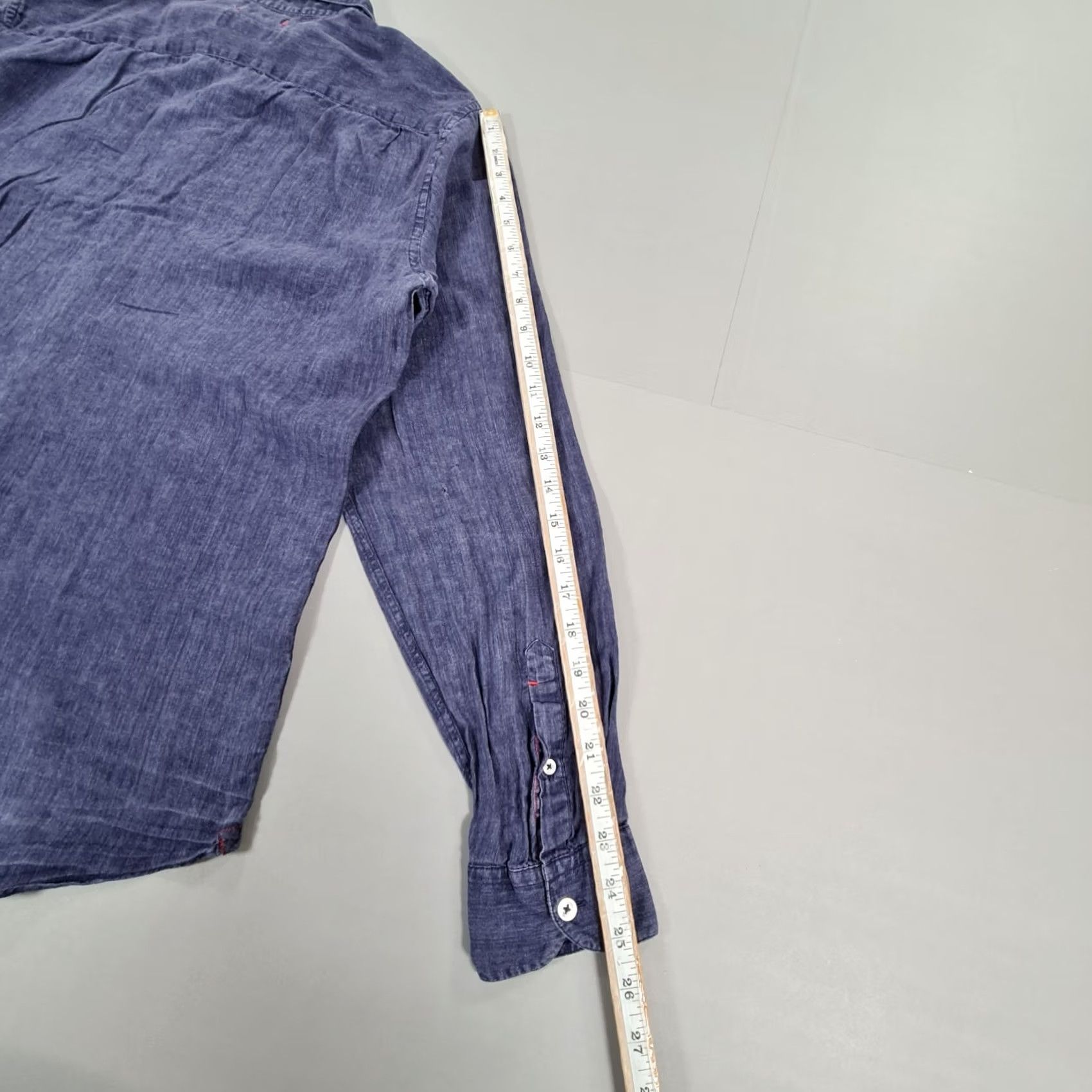 Jigsaw Jigsaw Shirt Blue Medium 100% Linen Button-Up Long Sleeve Casual Womens? No, Men’s? Size US M / EU 48-50 / 2 - 7 Thumbnail