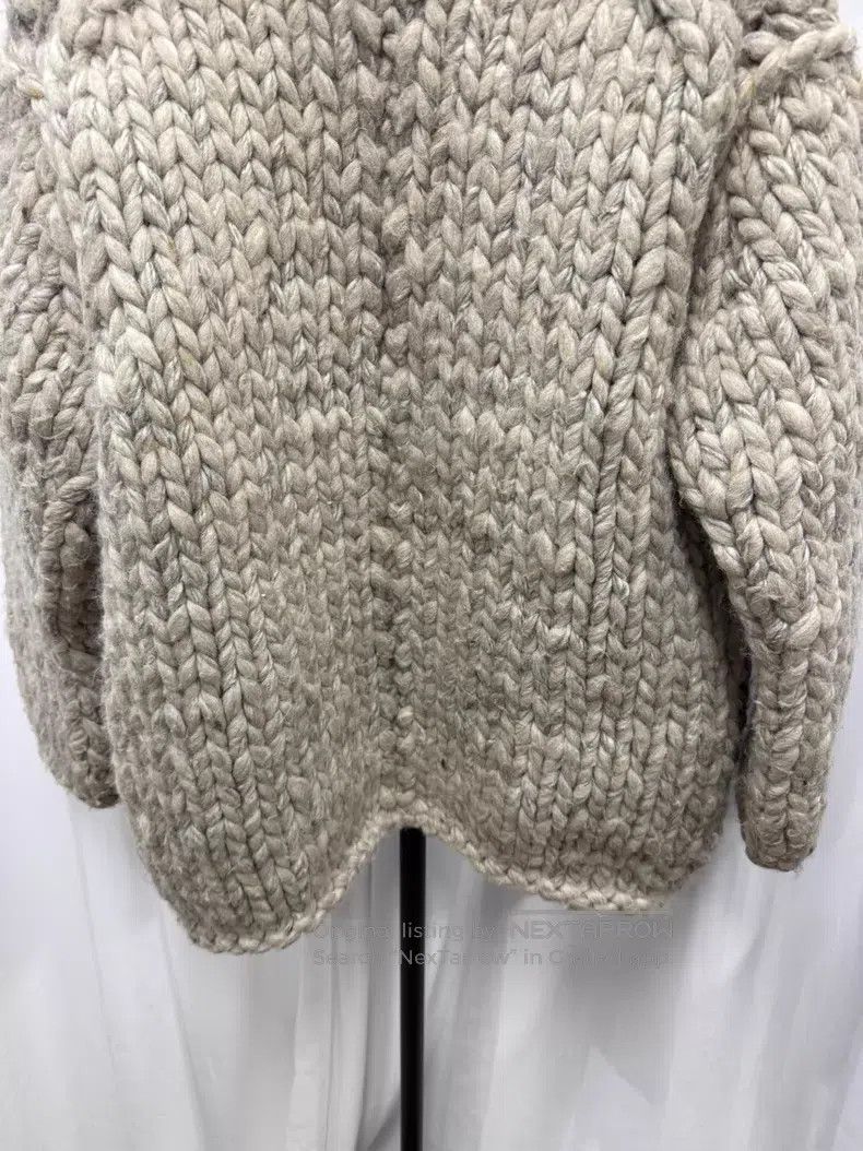 Yohji Yamamoto YOHJI YAMAMOTO Super Chunky Heavy Knit Sweater Coat Size L / US 10 / IT 46 - 7 Thumbnail